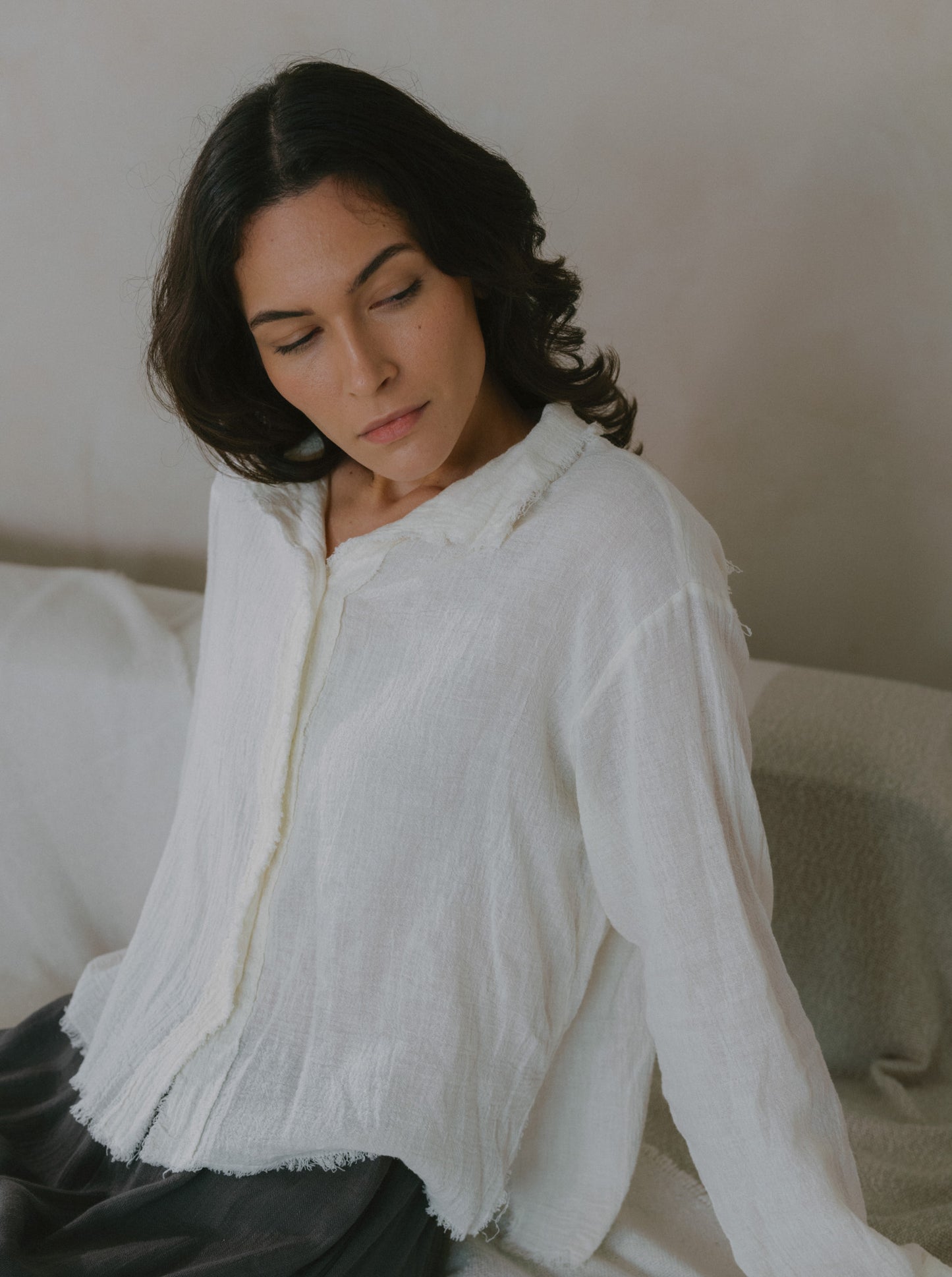 Fringe Ramie Shirt