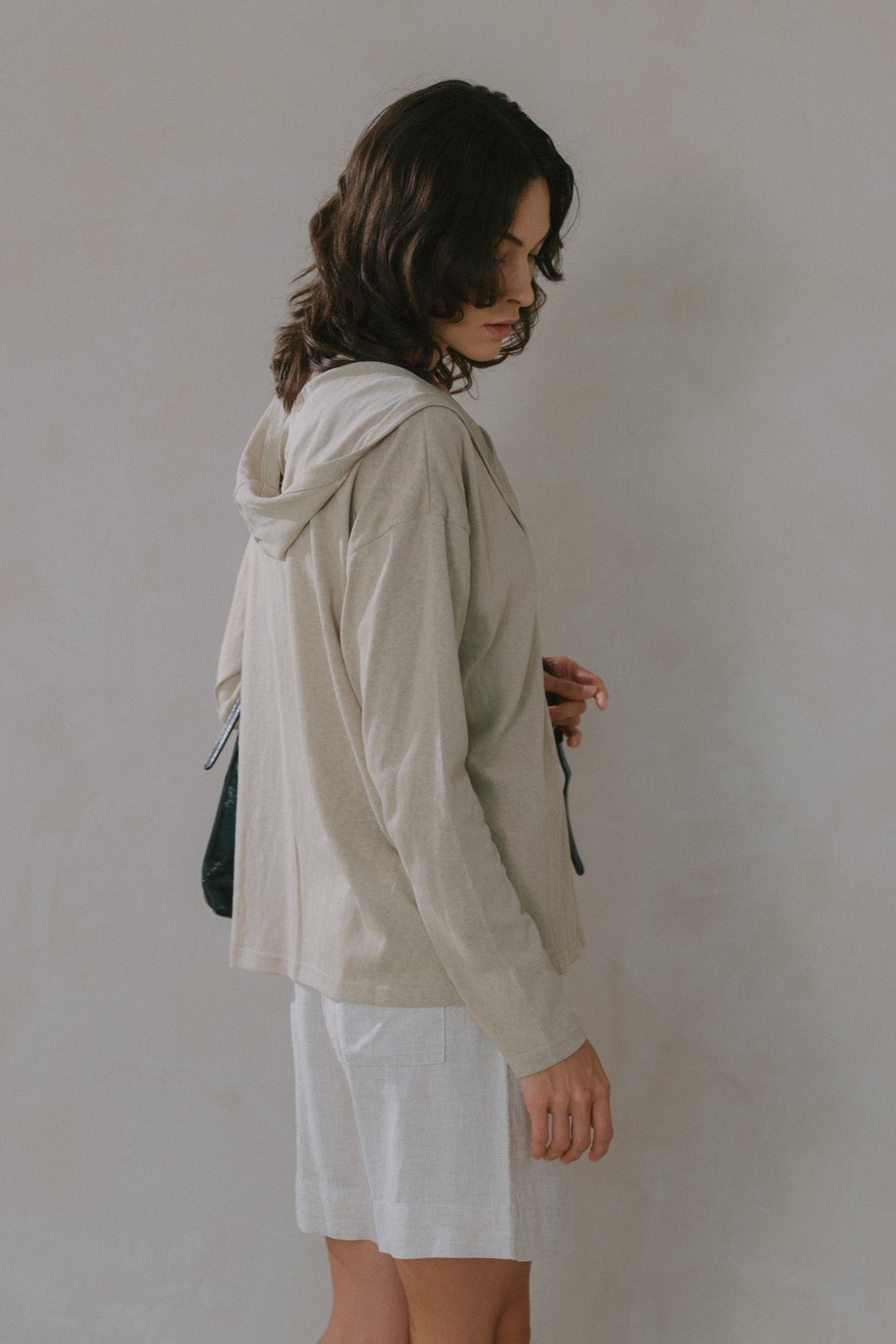 Hooded Button Top