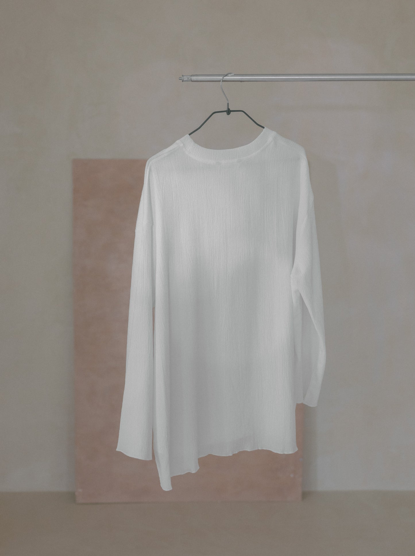 Pleat Long Sleeve Top