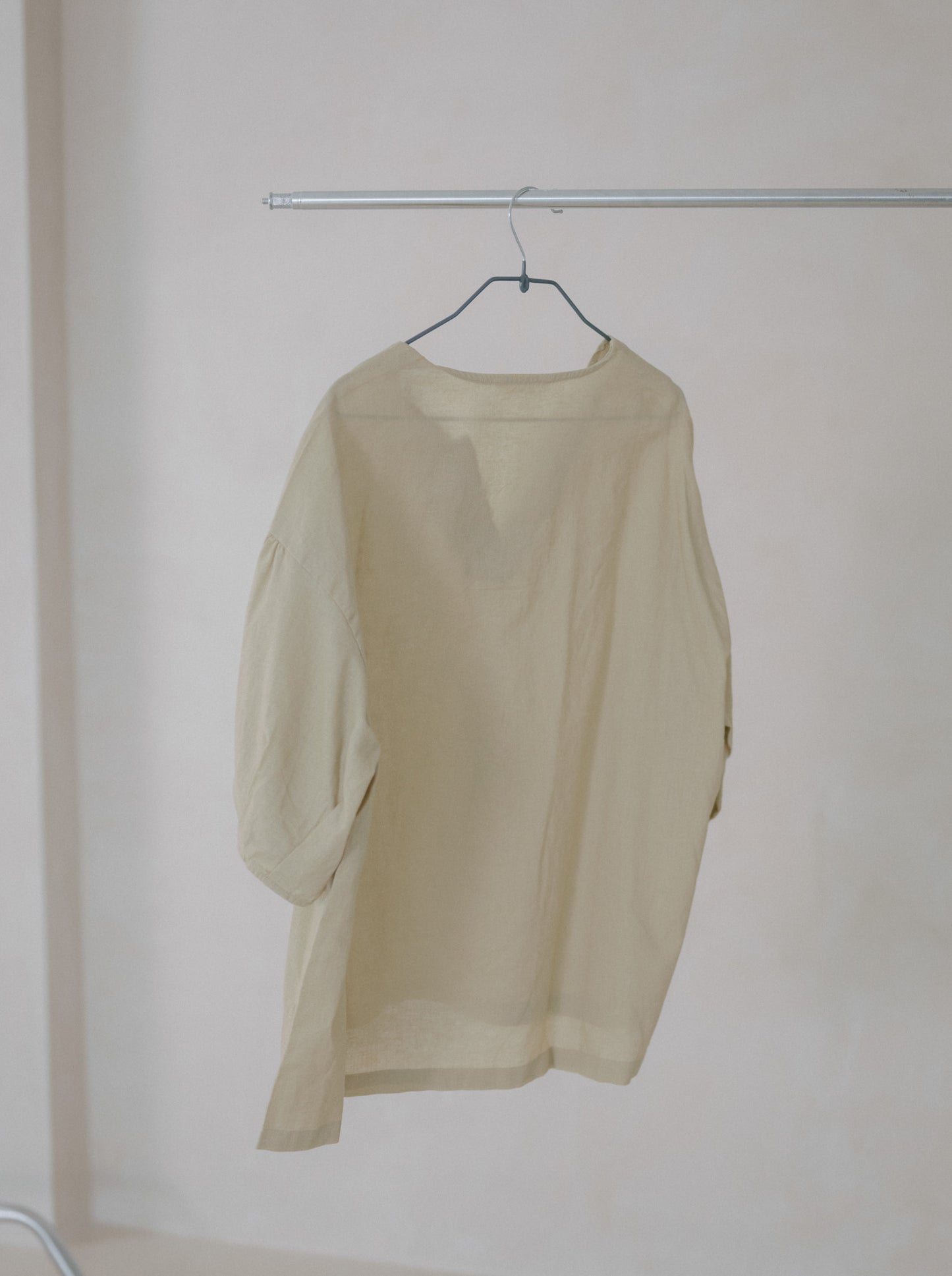 Ruffle Neck Linen Top