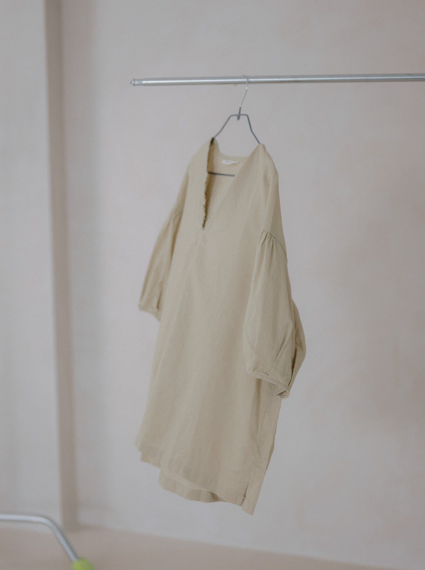 Ruffle Neck Linen Top
