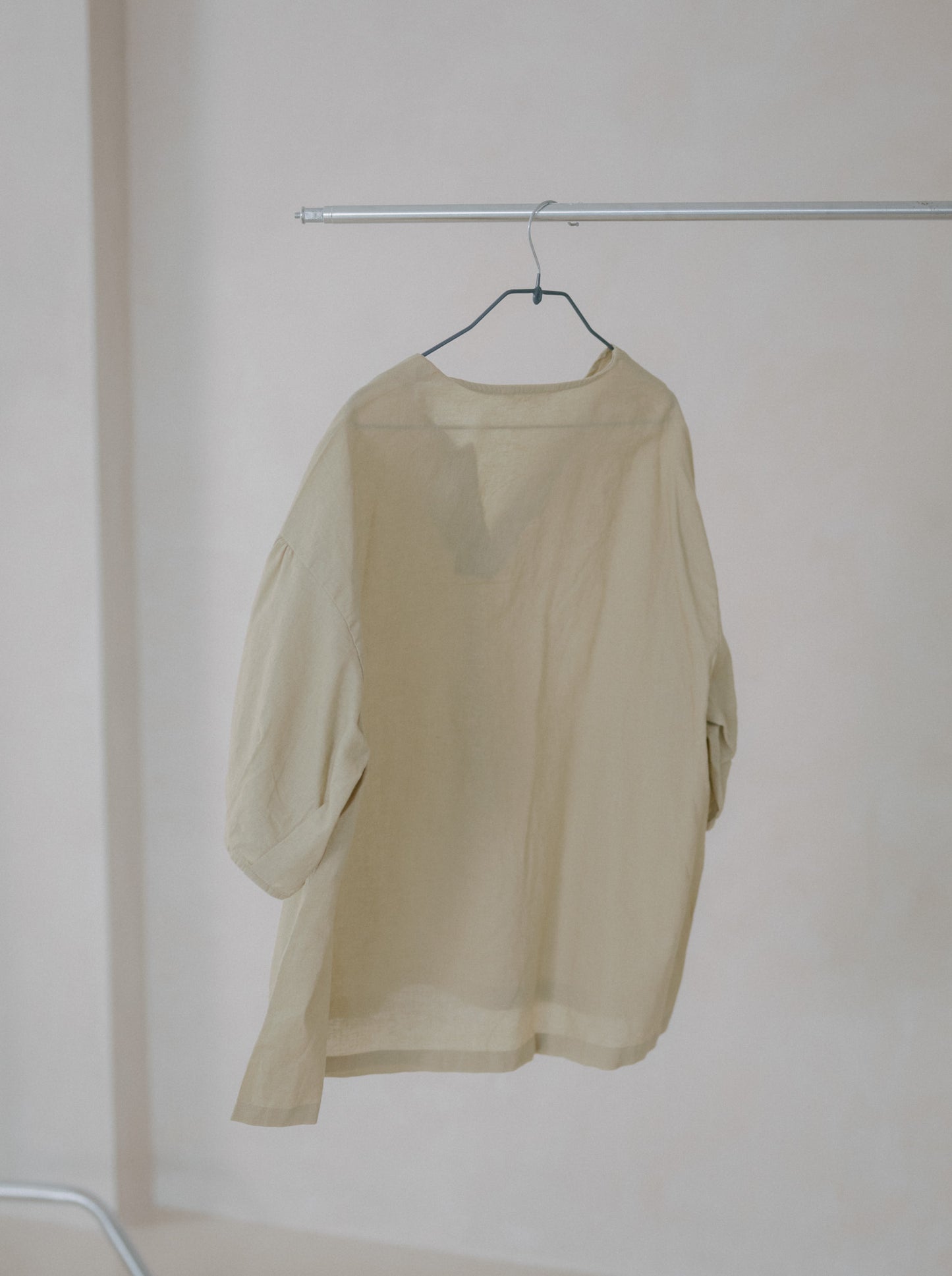 Ruffle Neck Linen Top