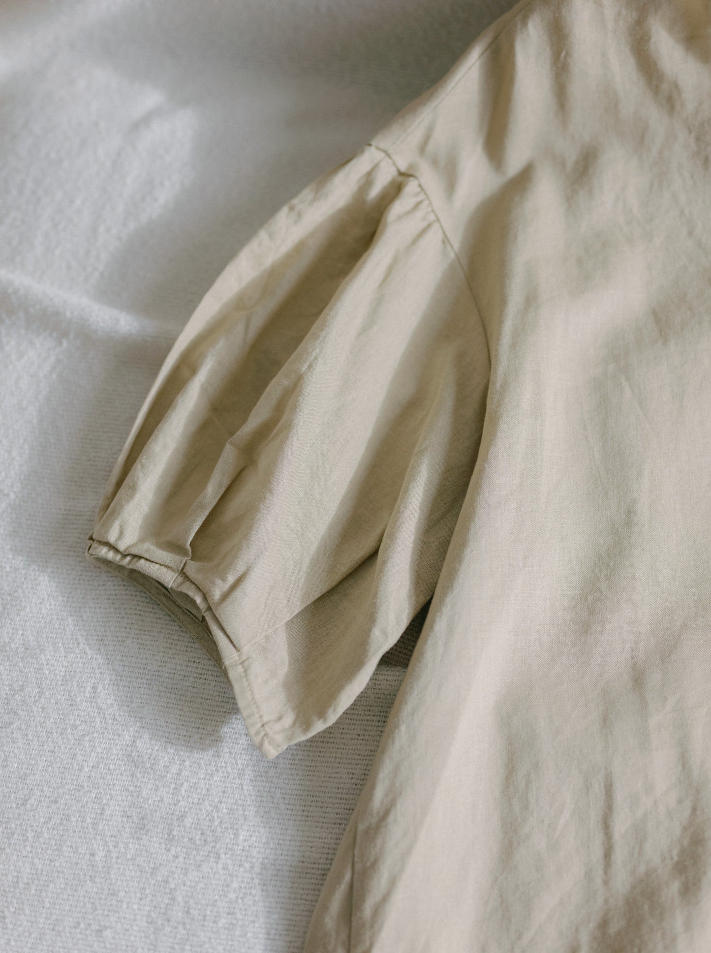 Ruffle Neck Linen Top