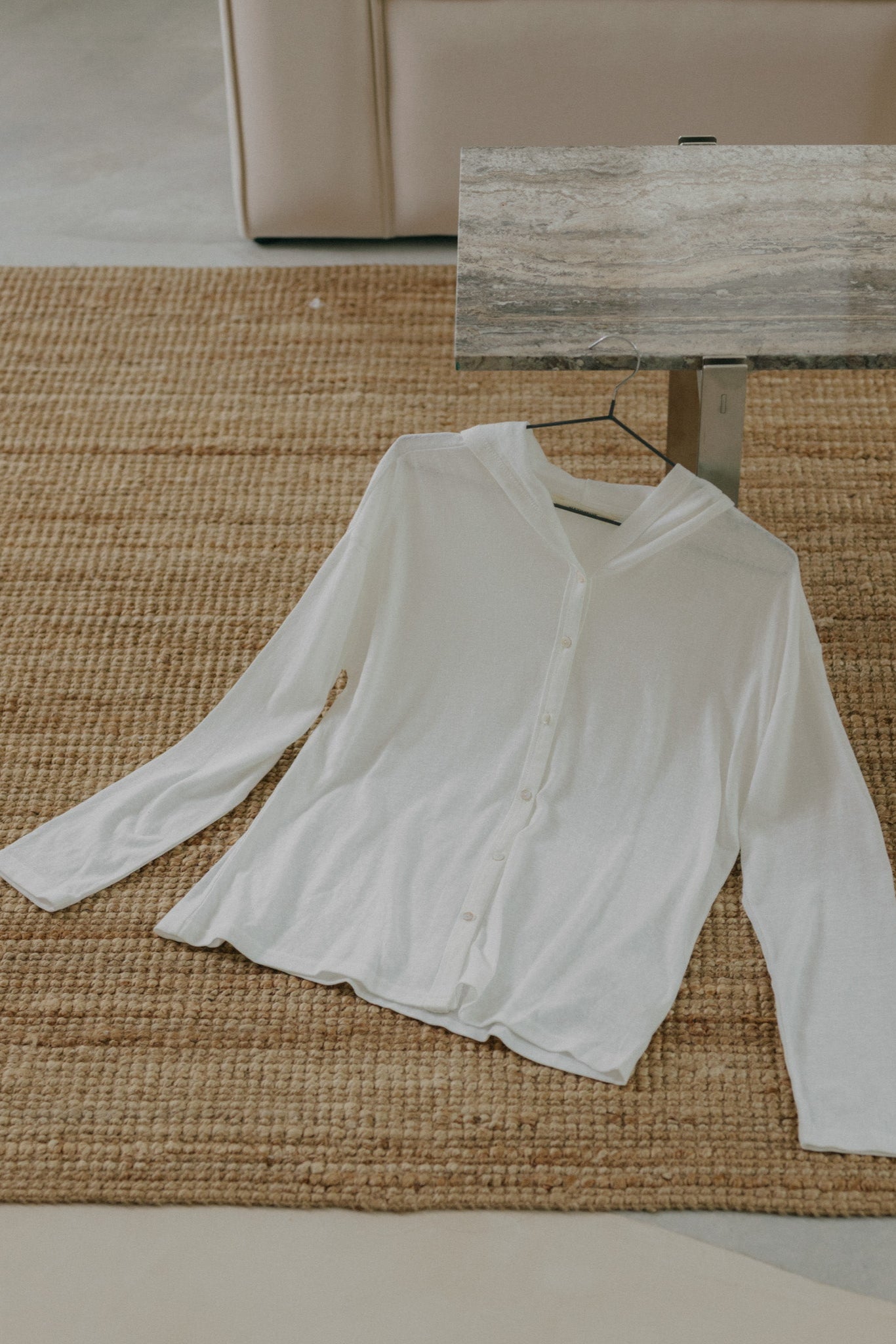 Hooded Button Top