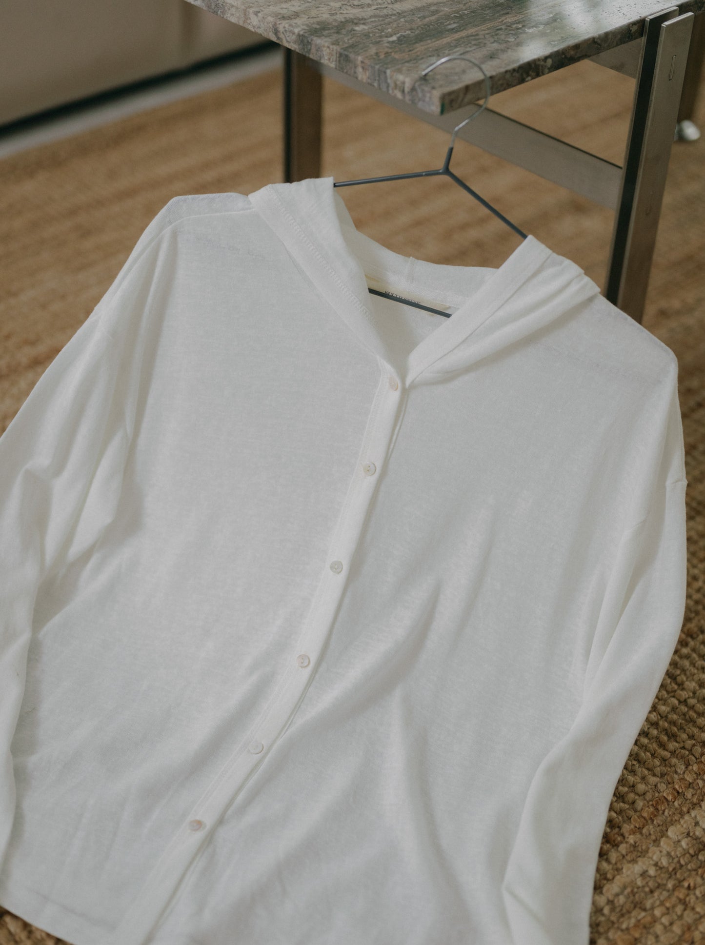 Hooded Button Top