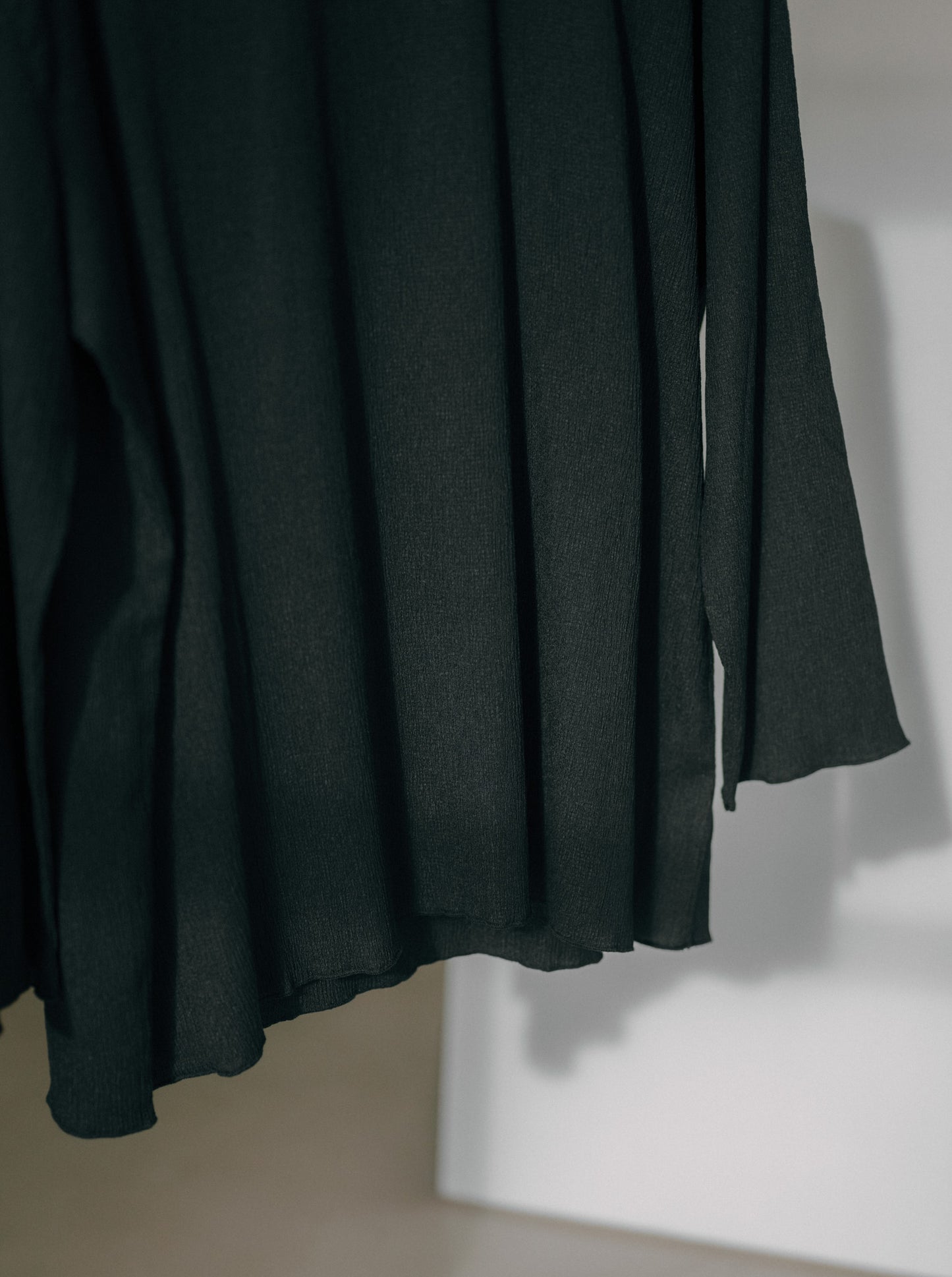 Pleat Long Sleeve Top
