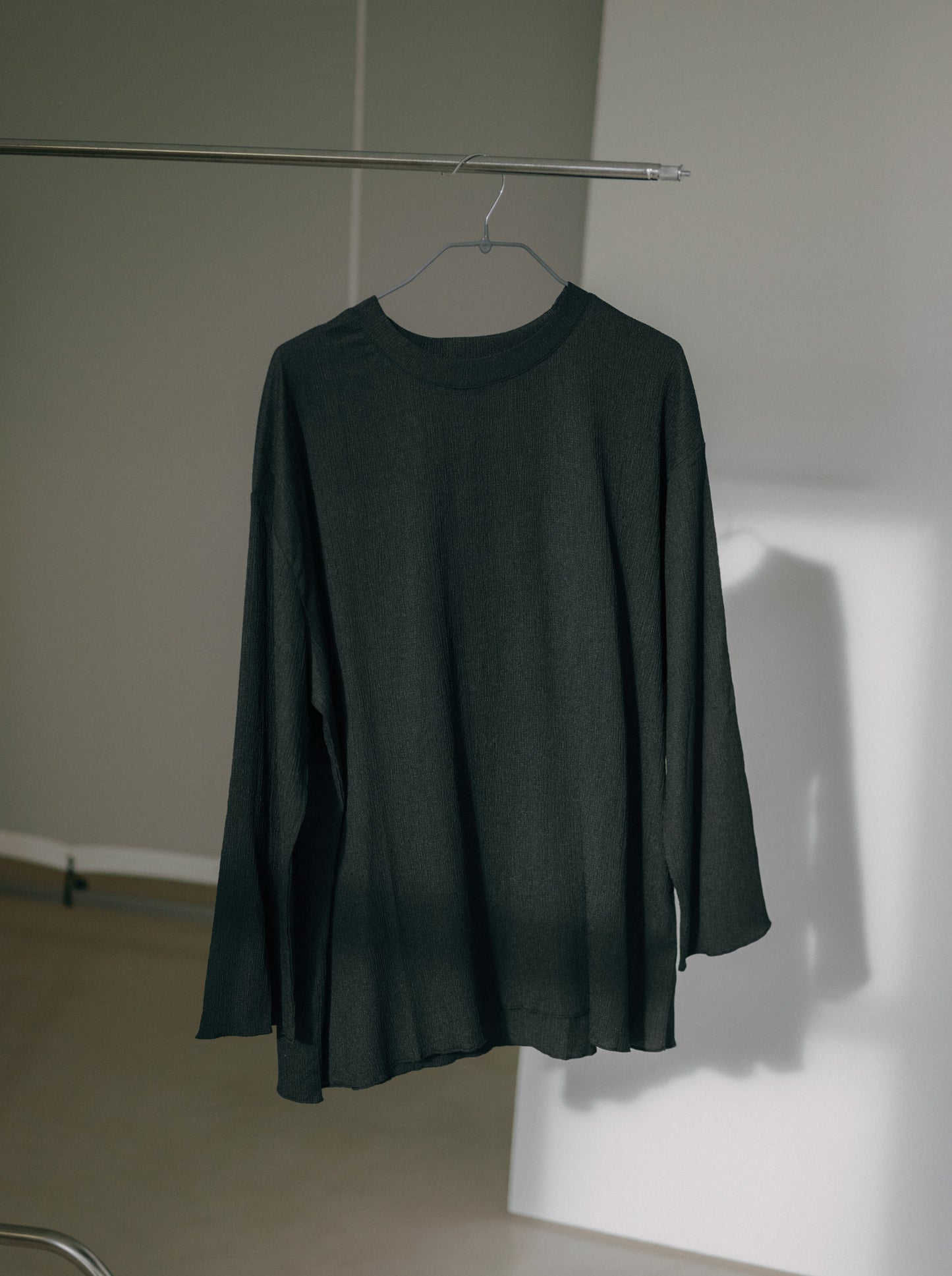 Pleat Long Sleeve Top