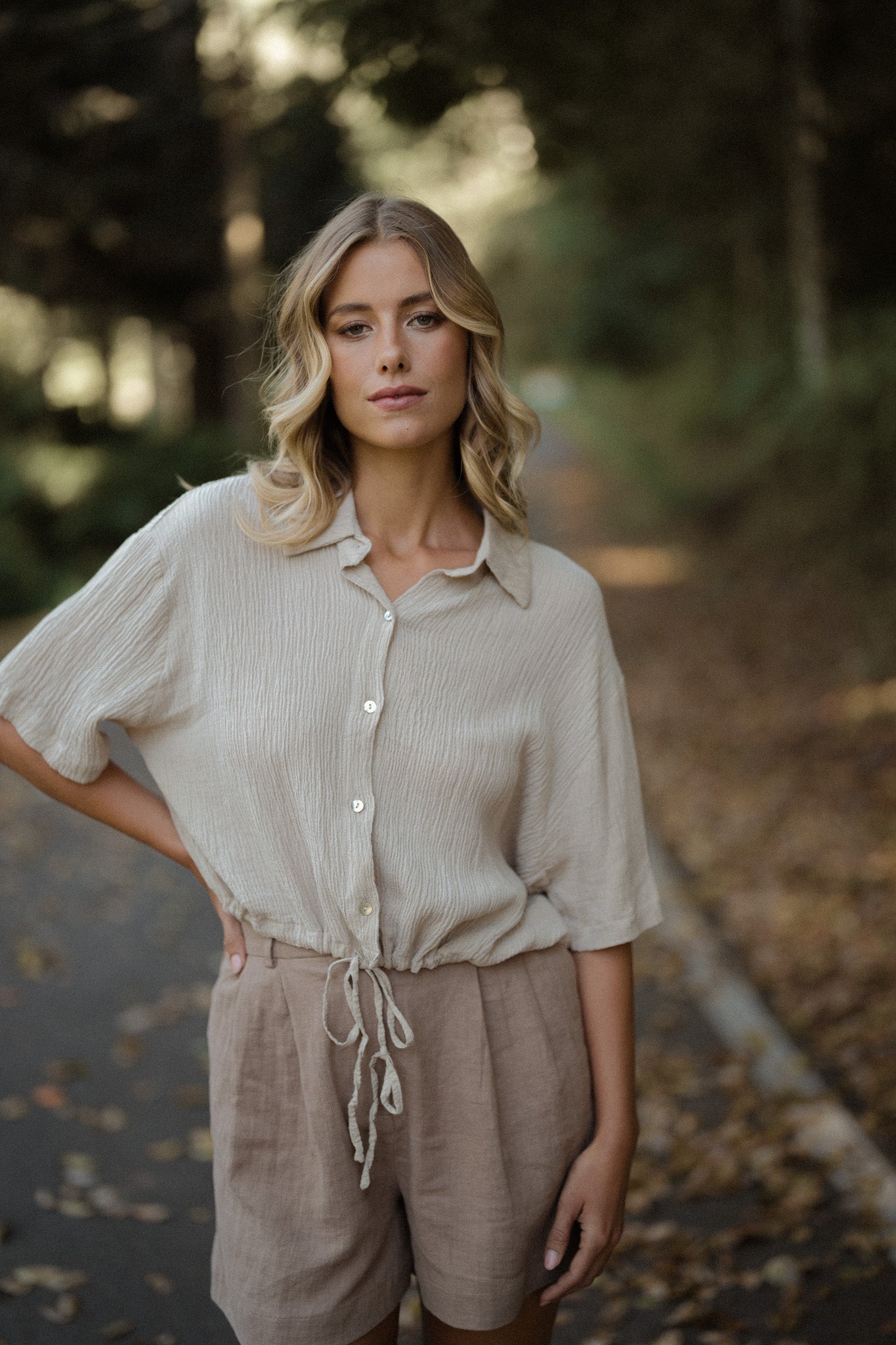 Pleated Wide Shorts