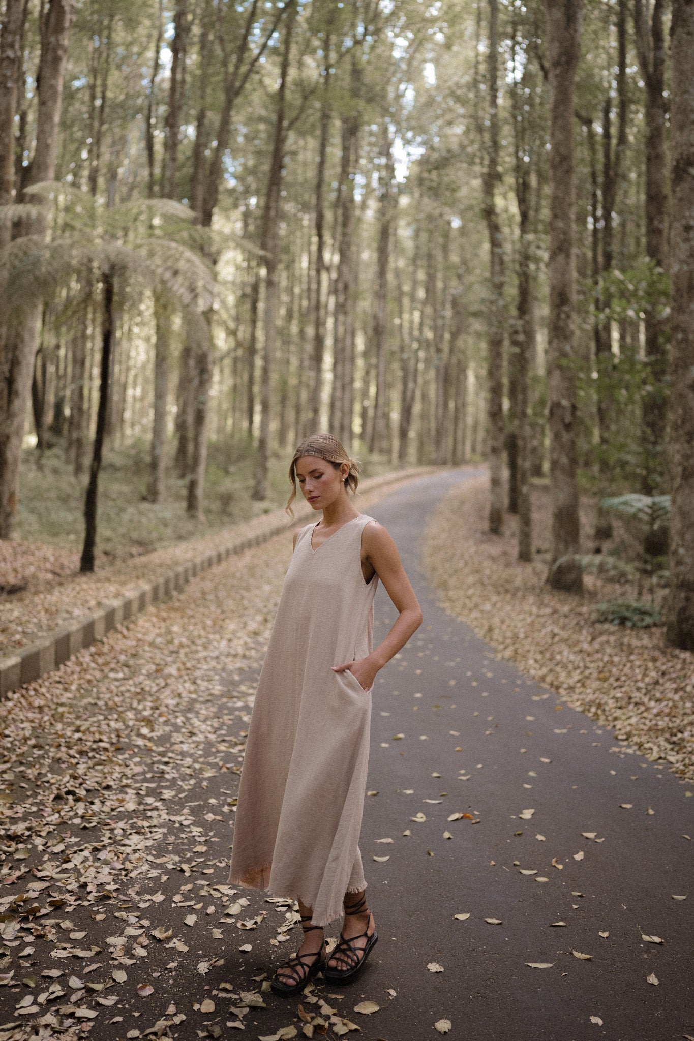 Milia Ramie Flare Dress