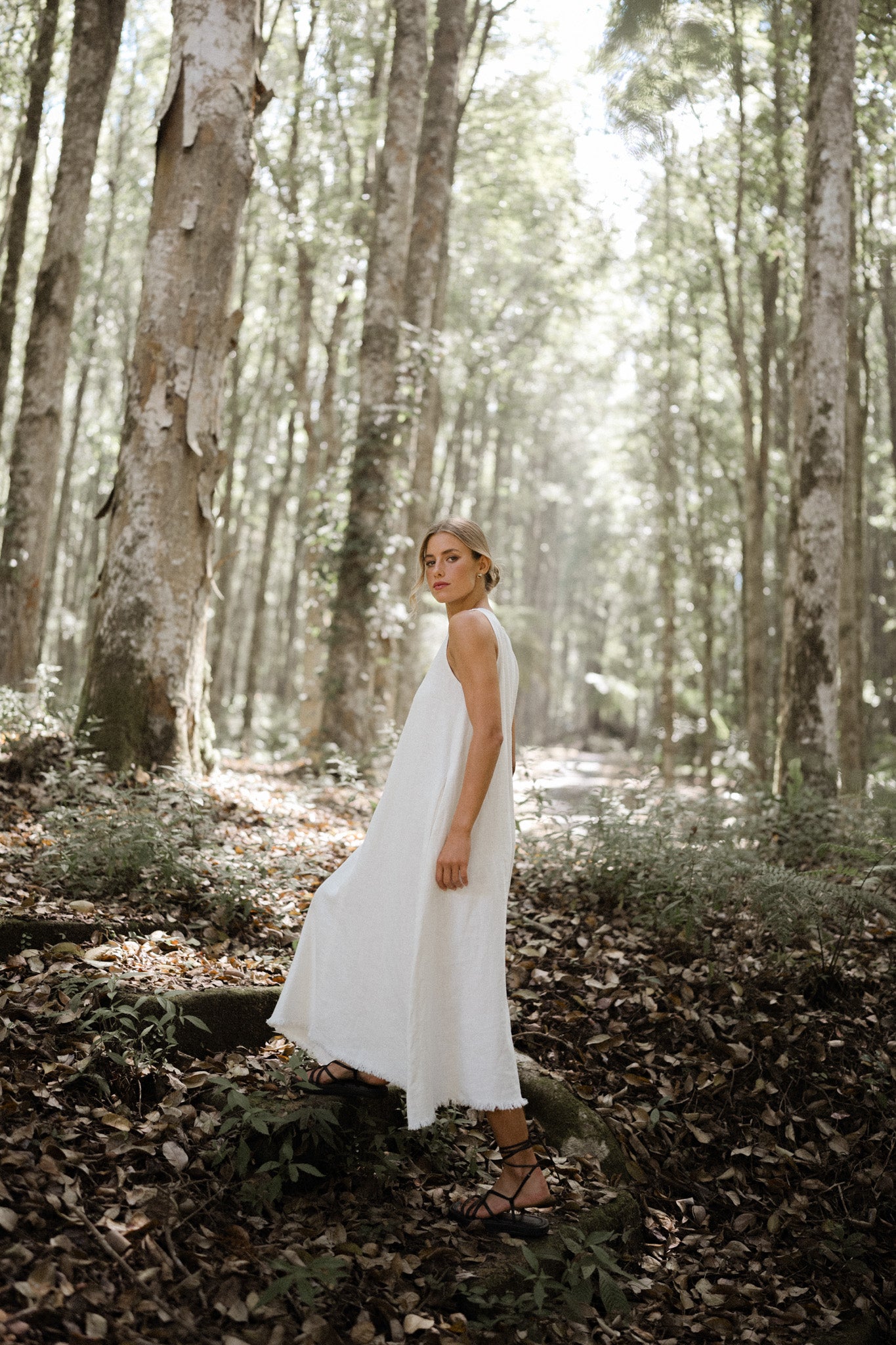 Milia Ramie Flare Dress