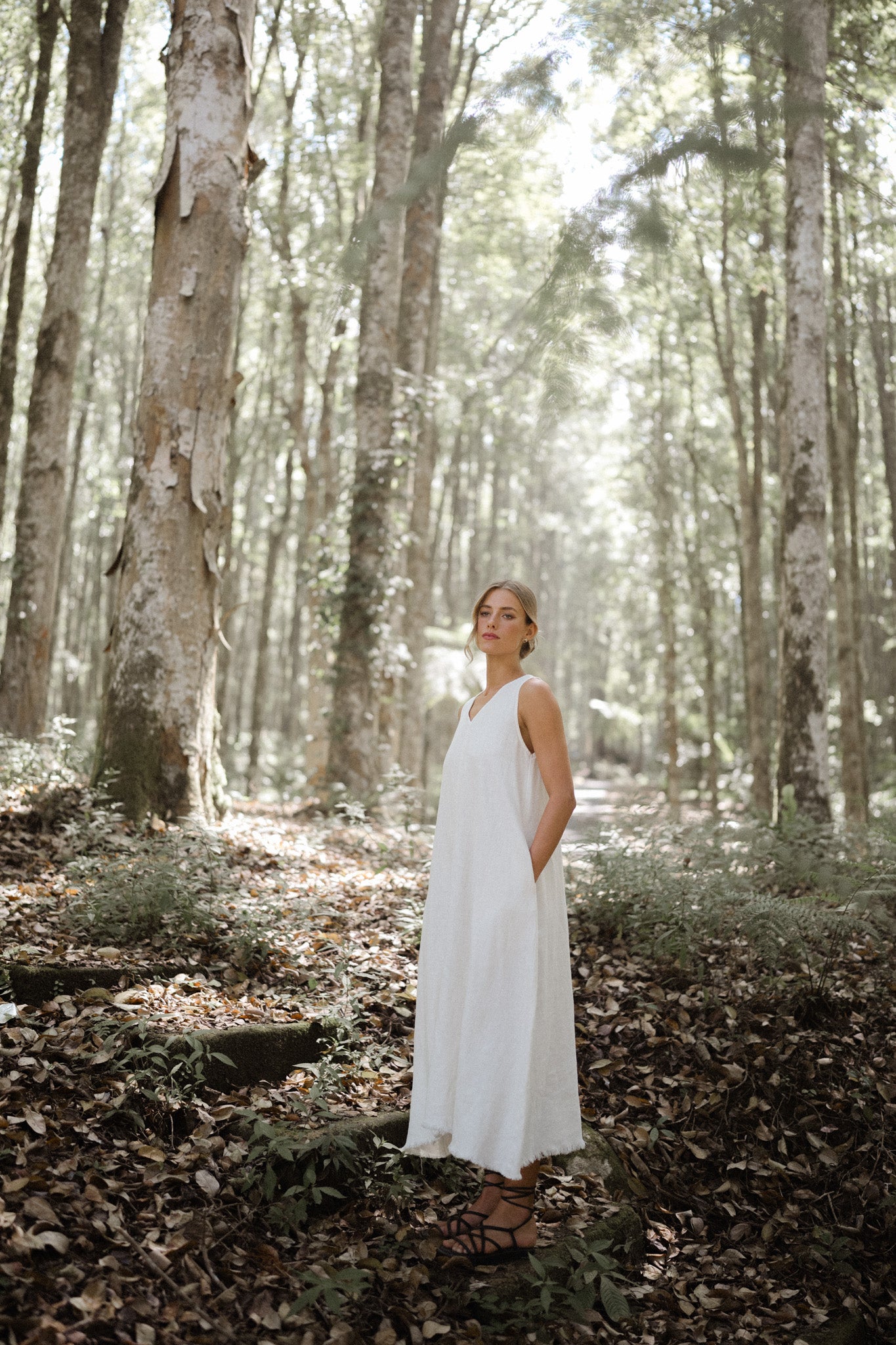 Milia Ramie Flare Dress