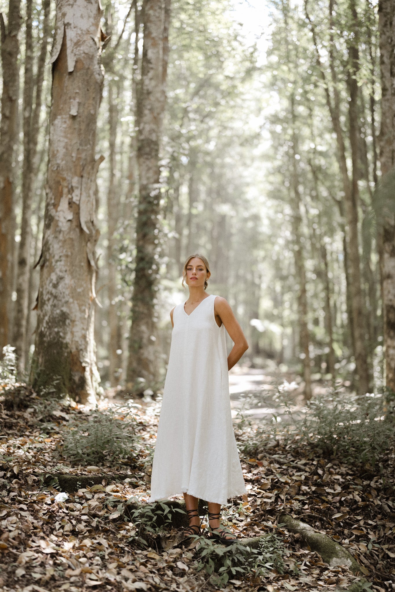 Milia Ramie Flare Dress
