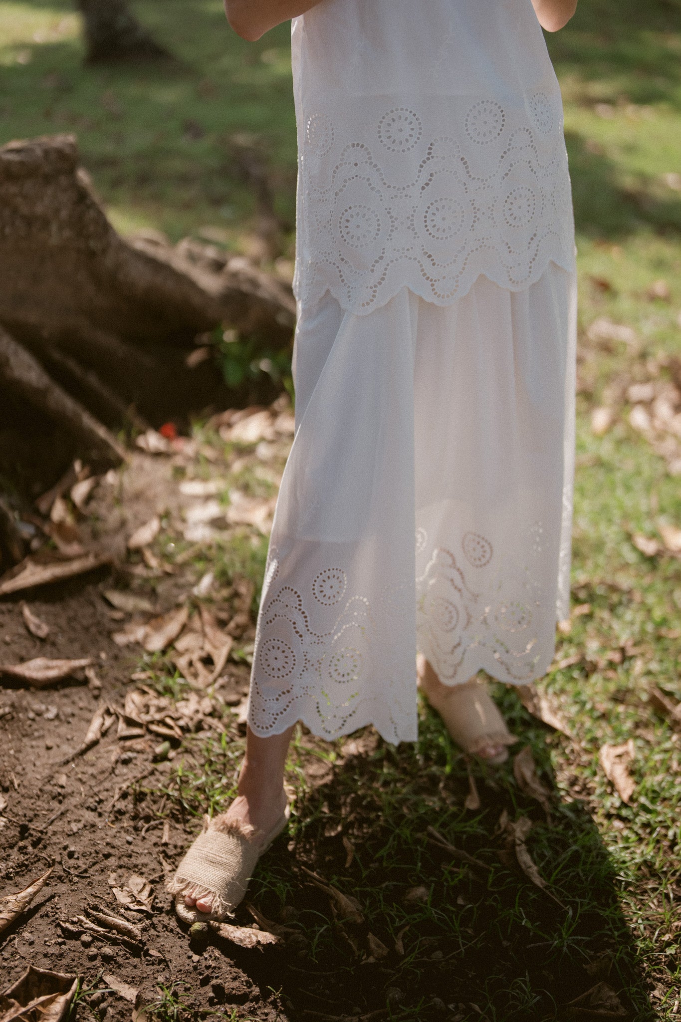 Embroidery Cotton Strap Top