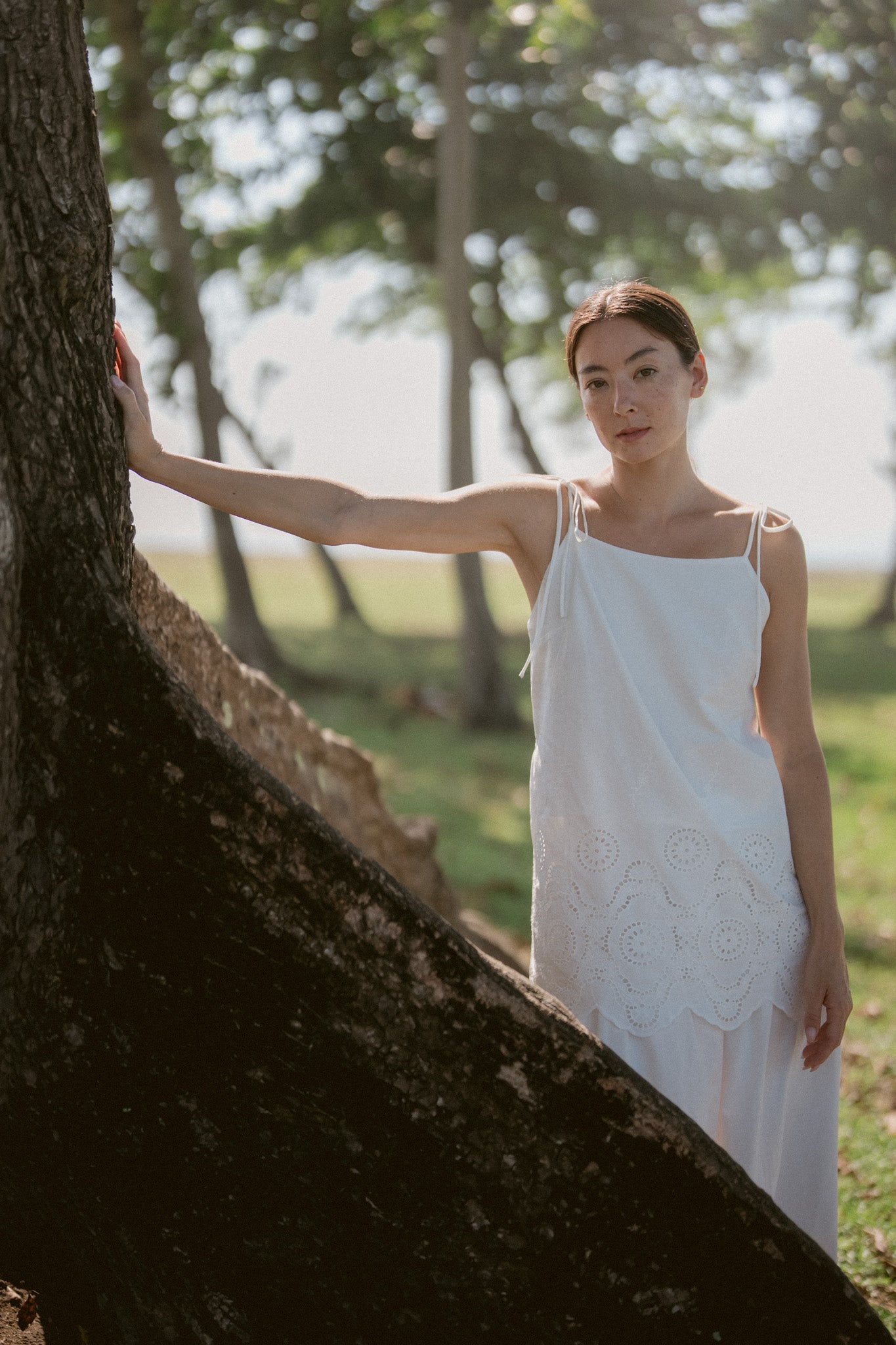 Embroidery Cotton Strap Top