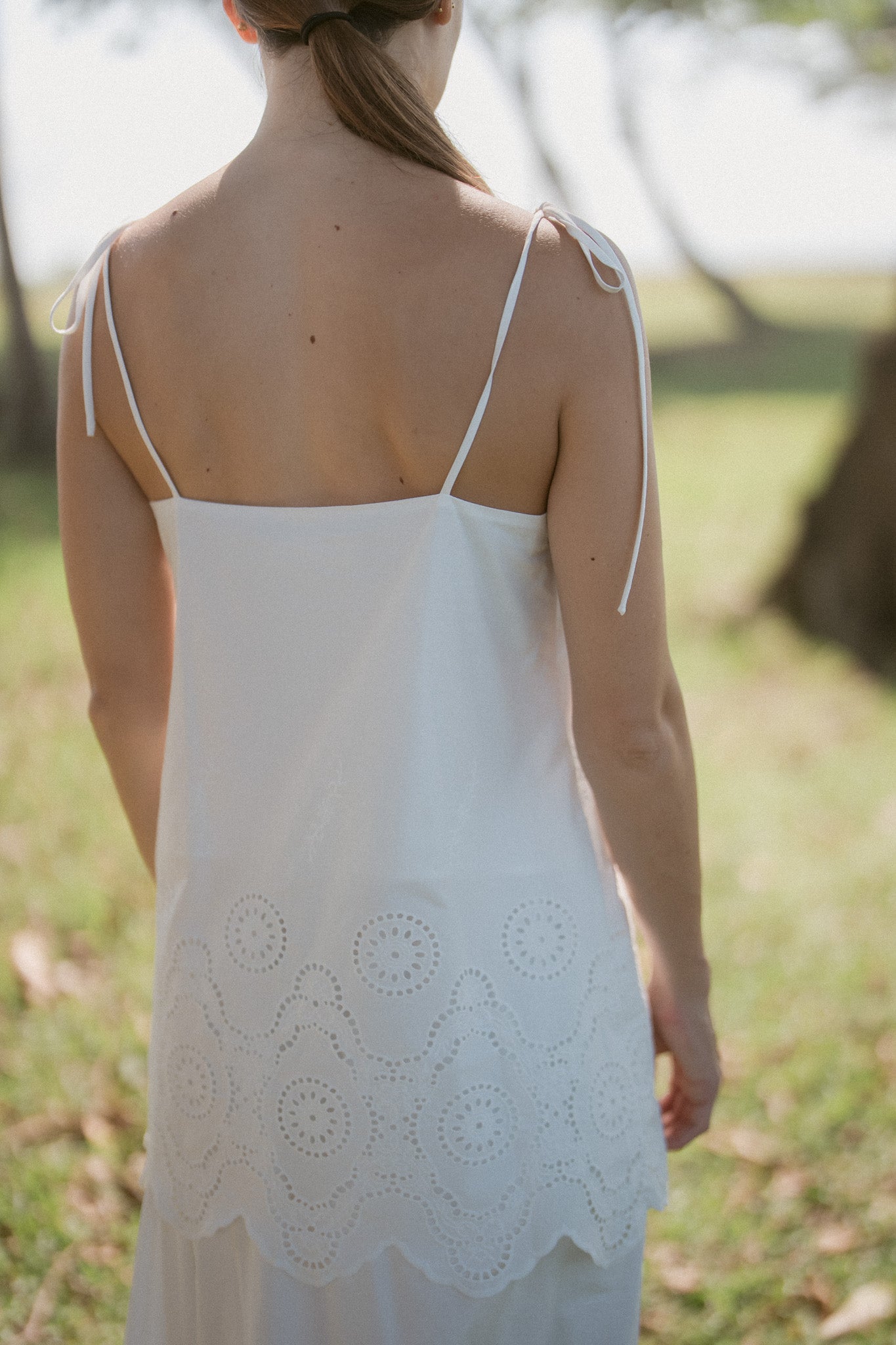 Embroidery Cotton Strap Top