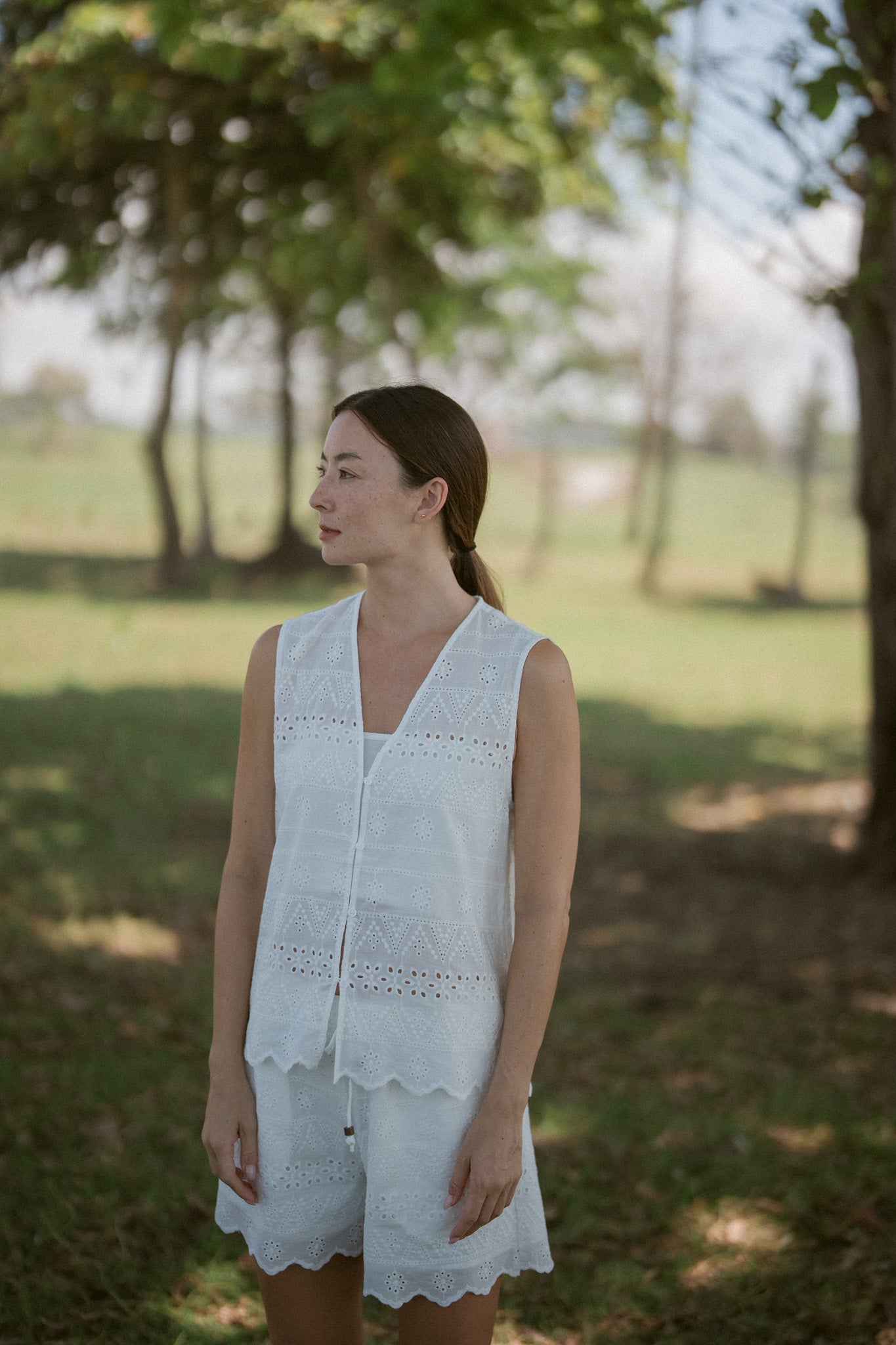 Embroidery Cotton Vest