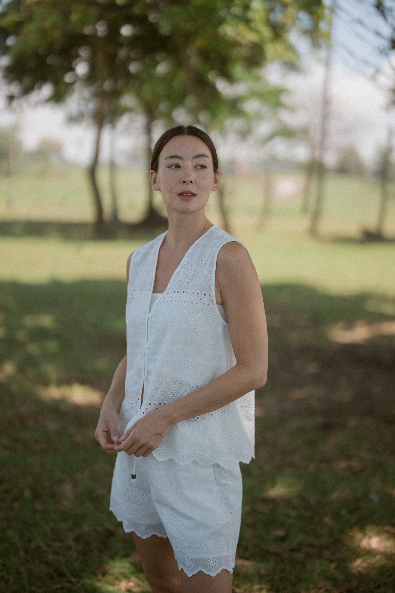 Embroidery Cotton Vest