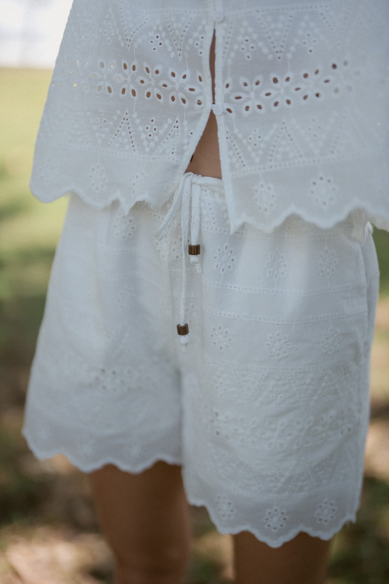Embroidery Cotton Shorts
