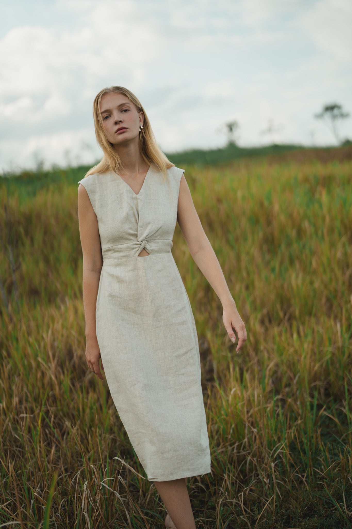 Knot Linen Dress