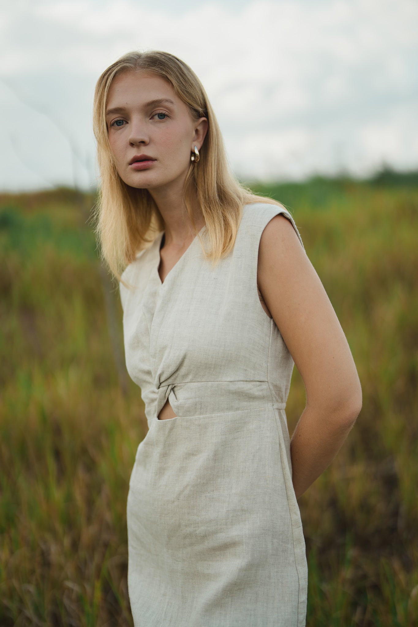 Knot Linen Dress