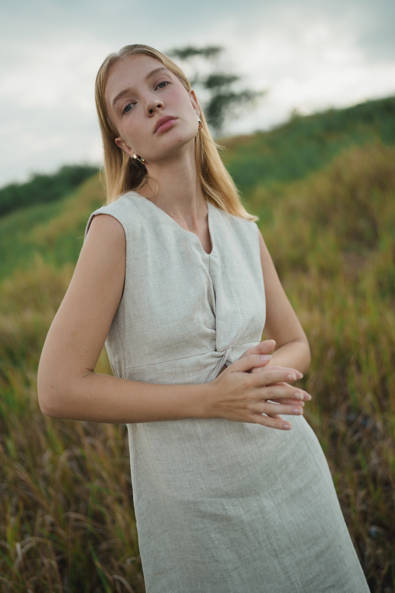 Knot Linen Dress