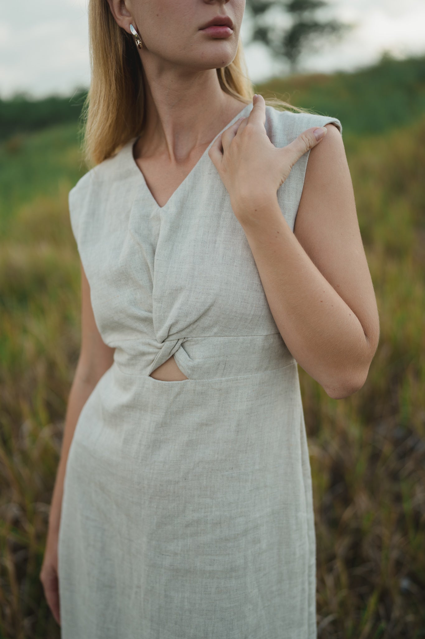Knot Linen Dress