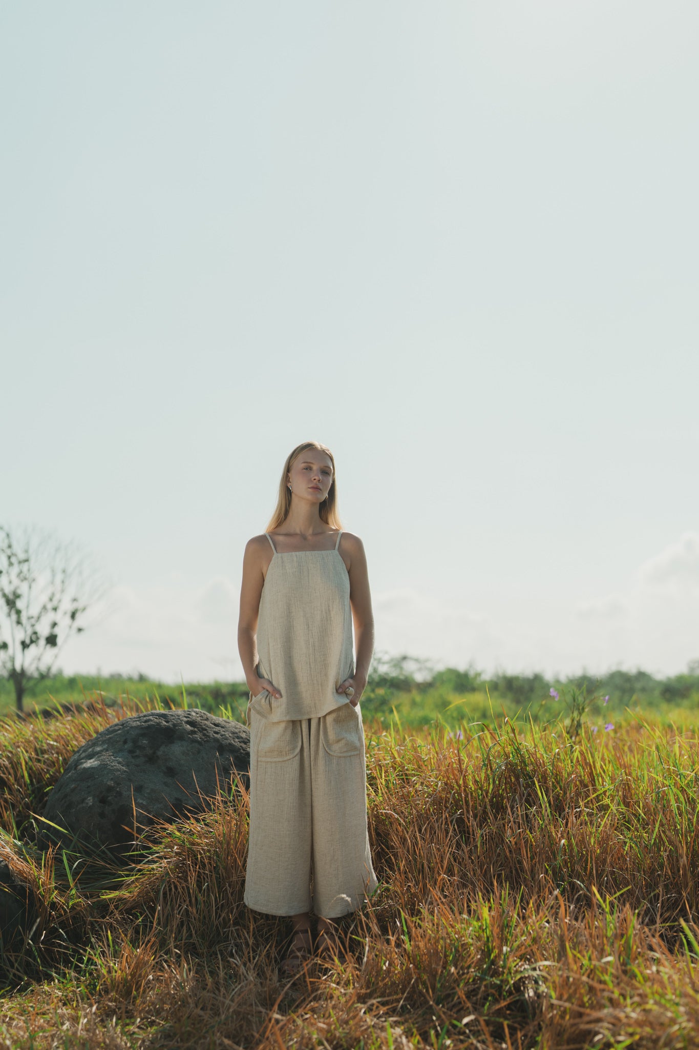 Naia Textured Linen Top
