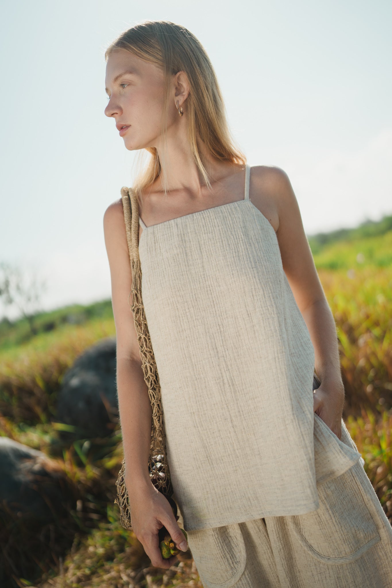 Naia Textured Linen Top