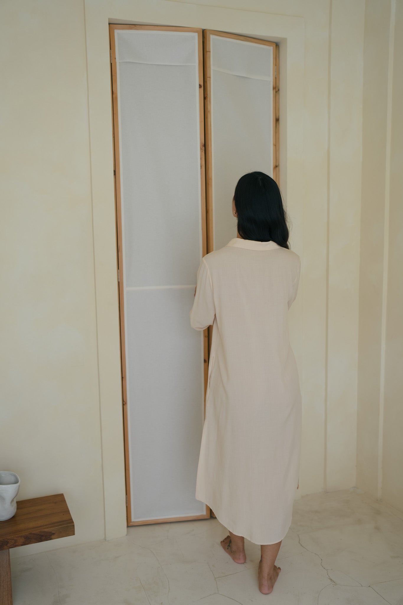 Long Sleeve Rayon Shirt Dress
