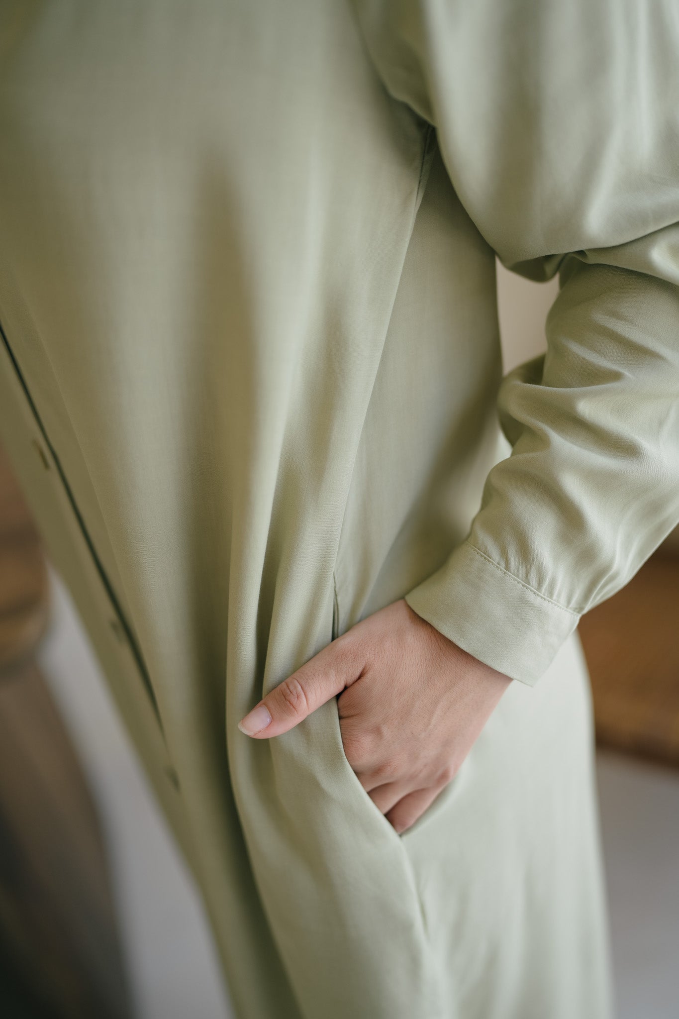 Long Sleeve Rayon Shirt Dress