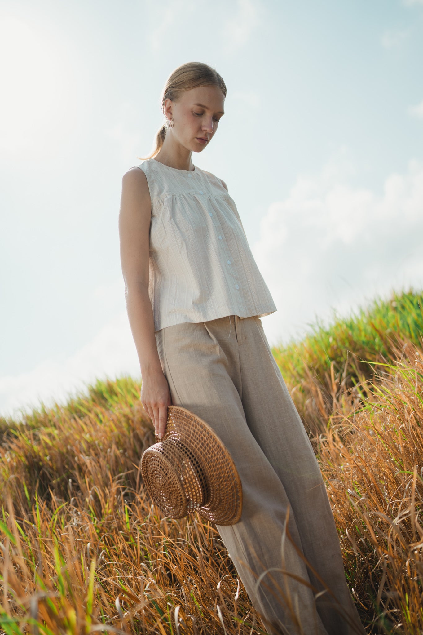Ines Stripe Cotton Top