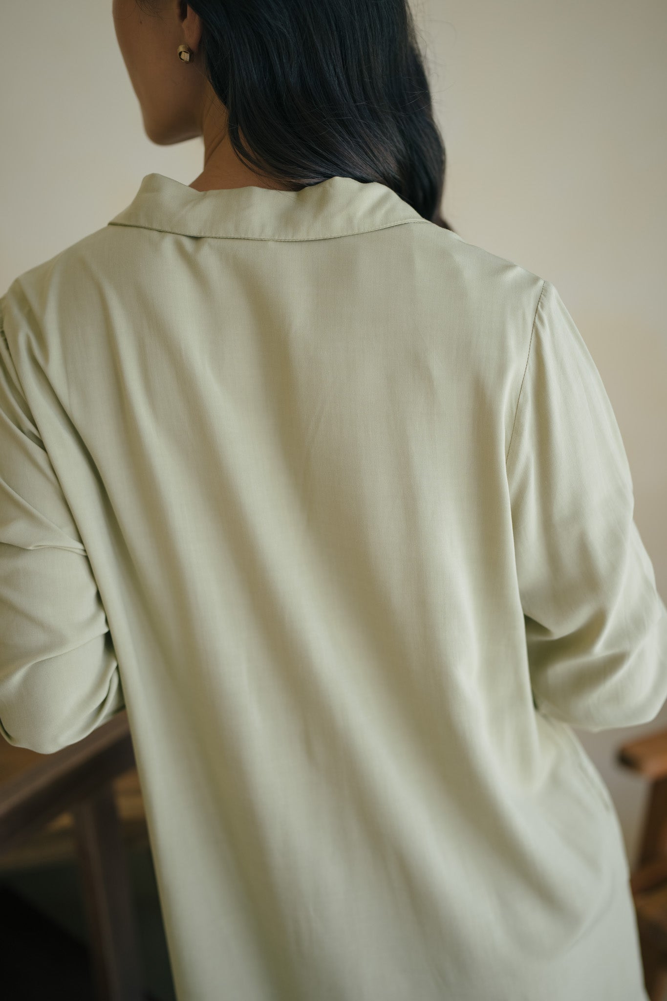 Long Sleeve Rayon Shirt Dress