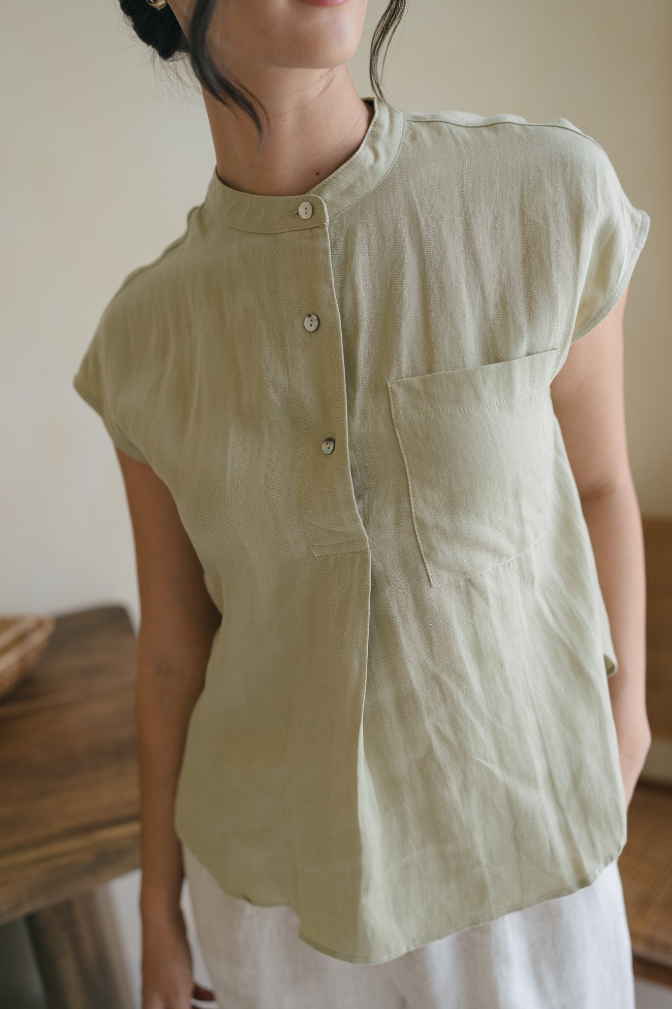 Tapered Linen Trousers
