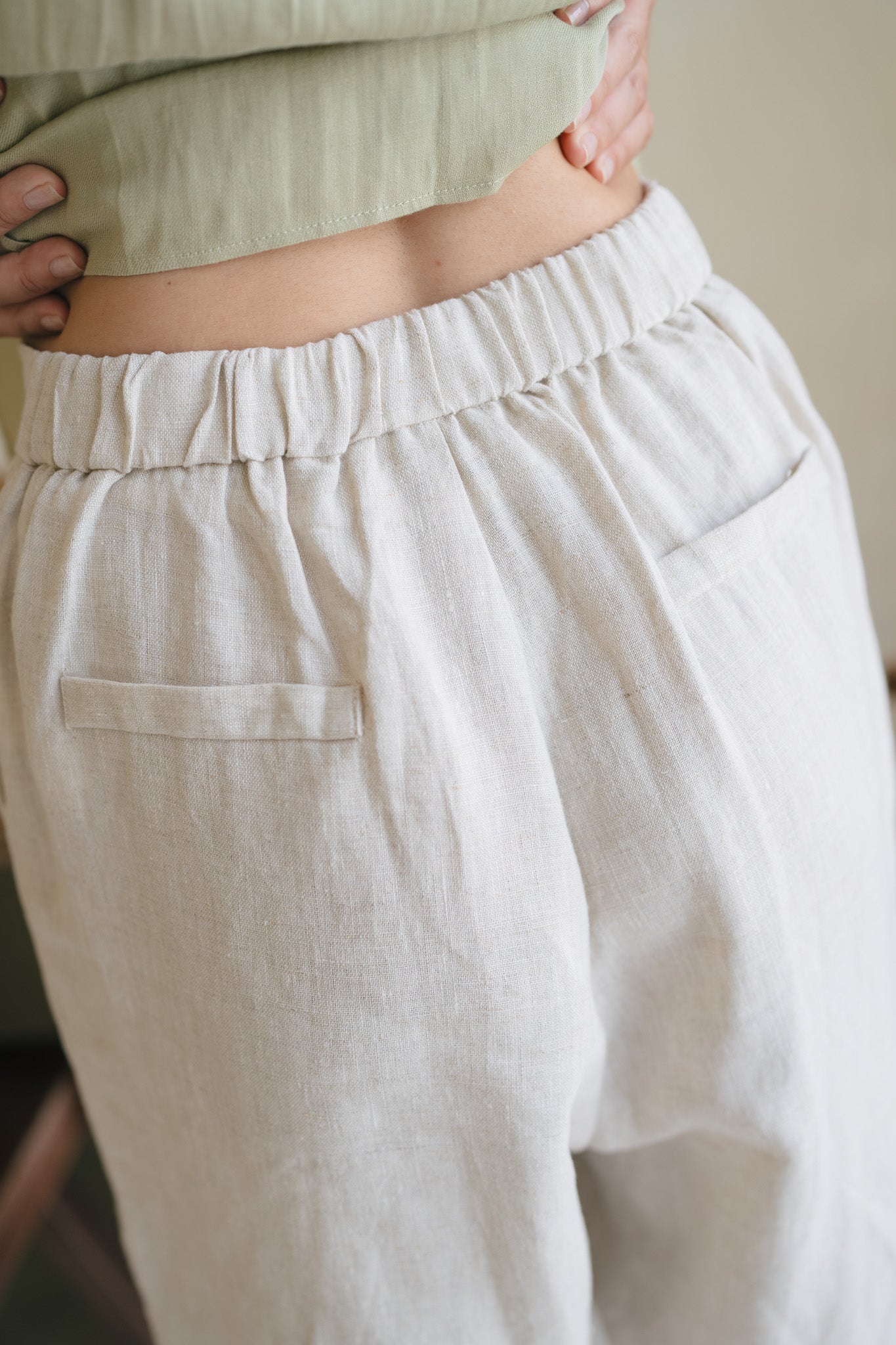 Tapered Linen Trousers