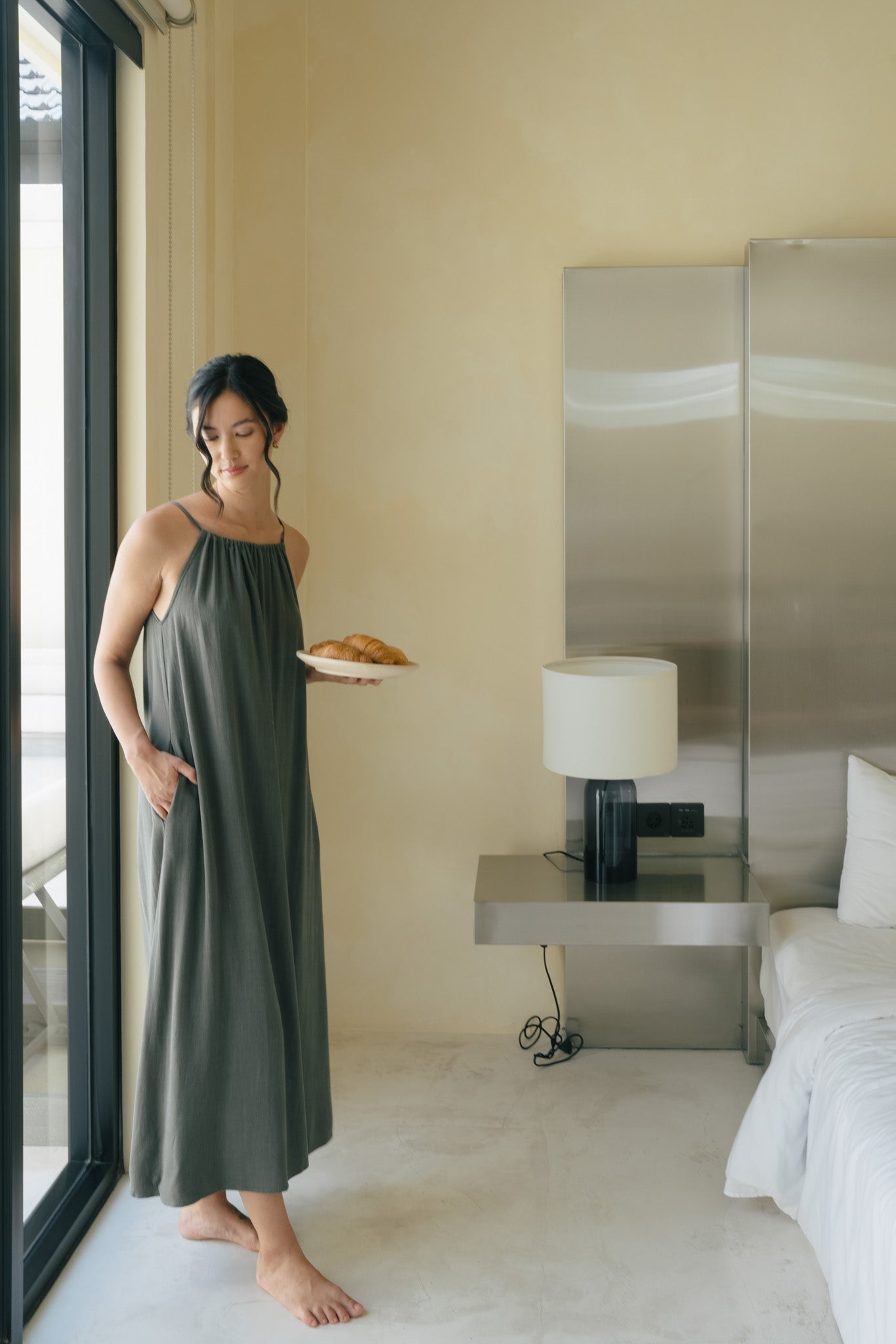 Drawstring Flowy Dress