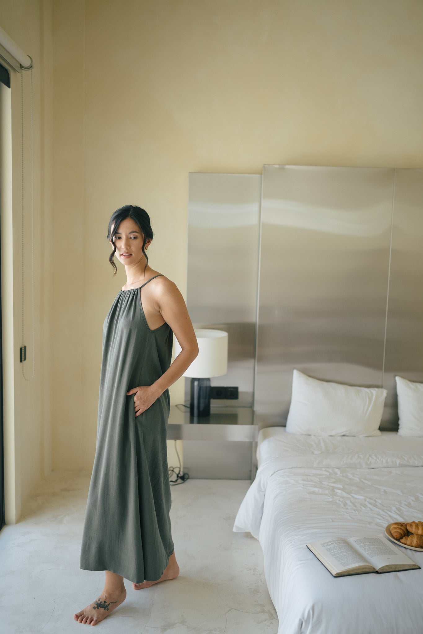 Drawstring Flowy Dress