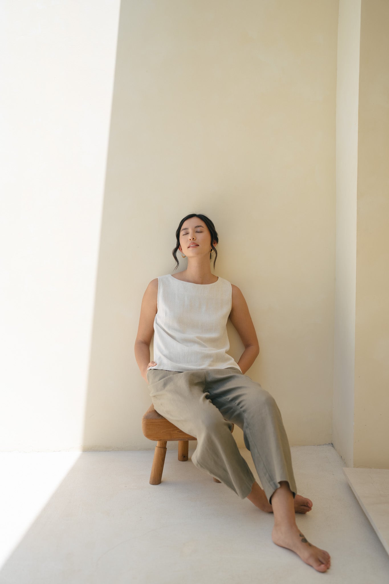 Tapered Linen Trousers