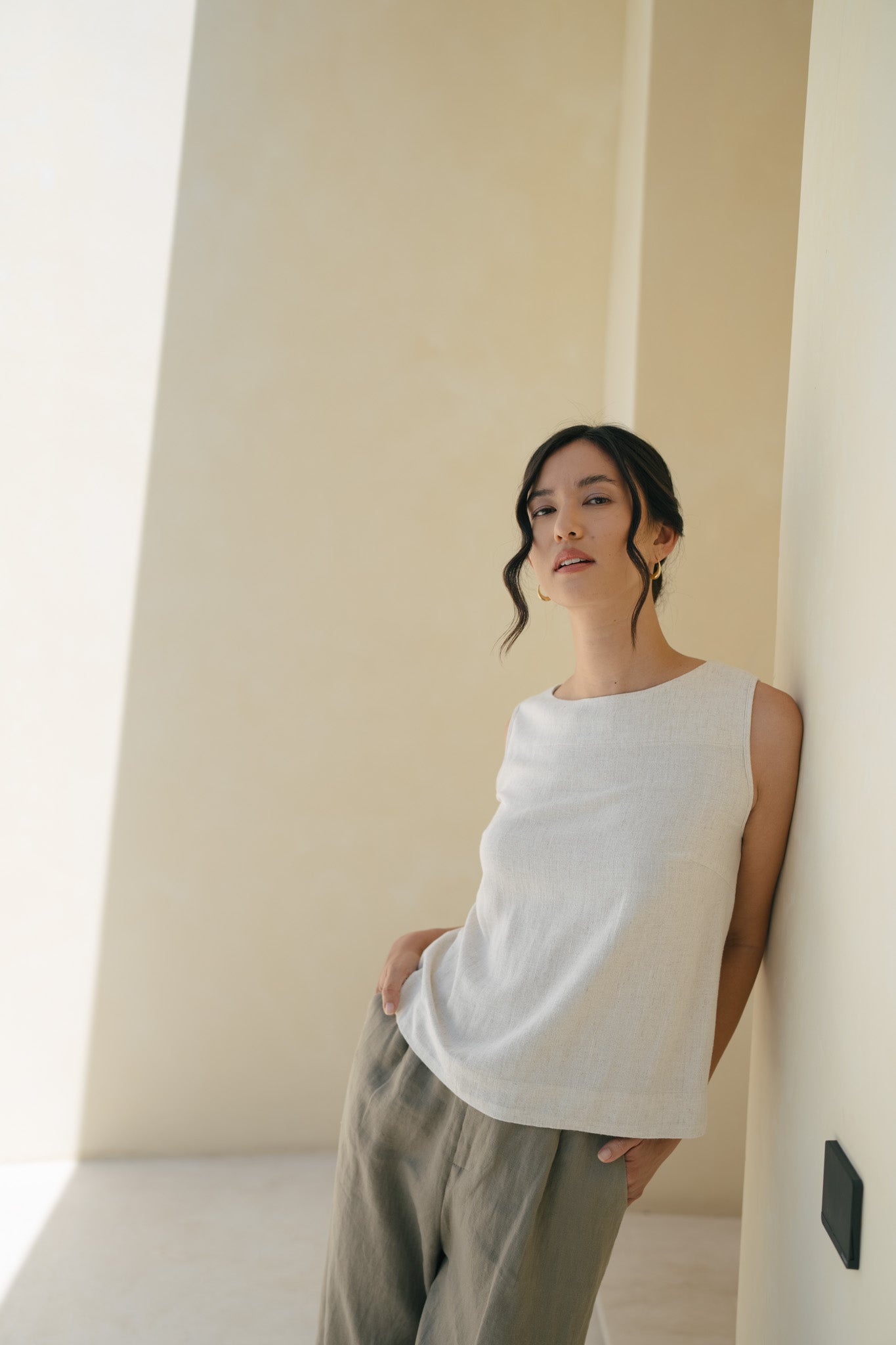 Tapered Linen Trousers