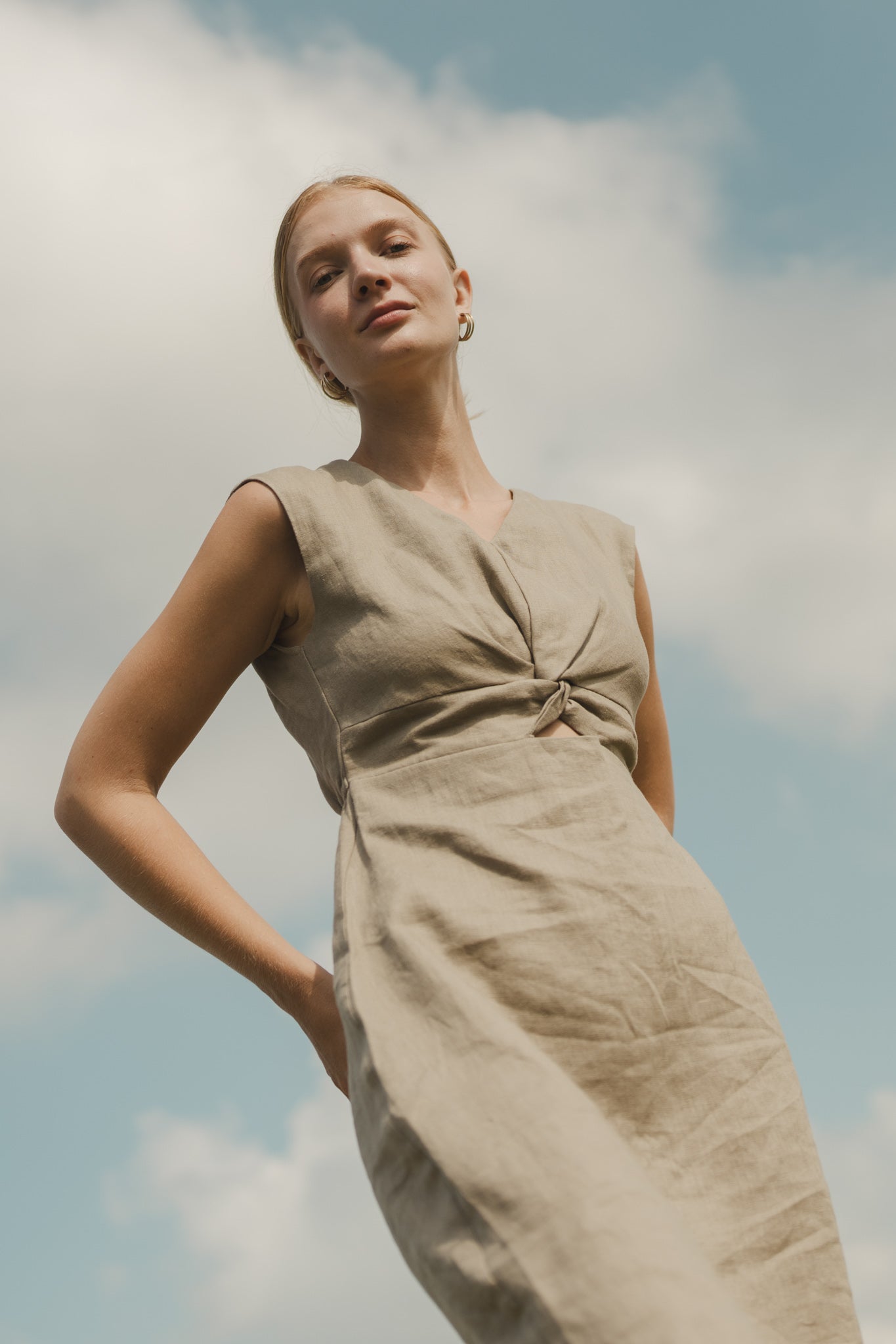 Knot Linen Dress