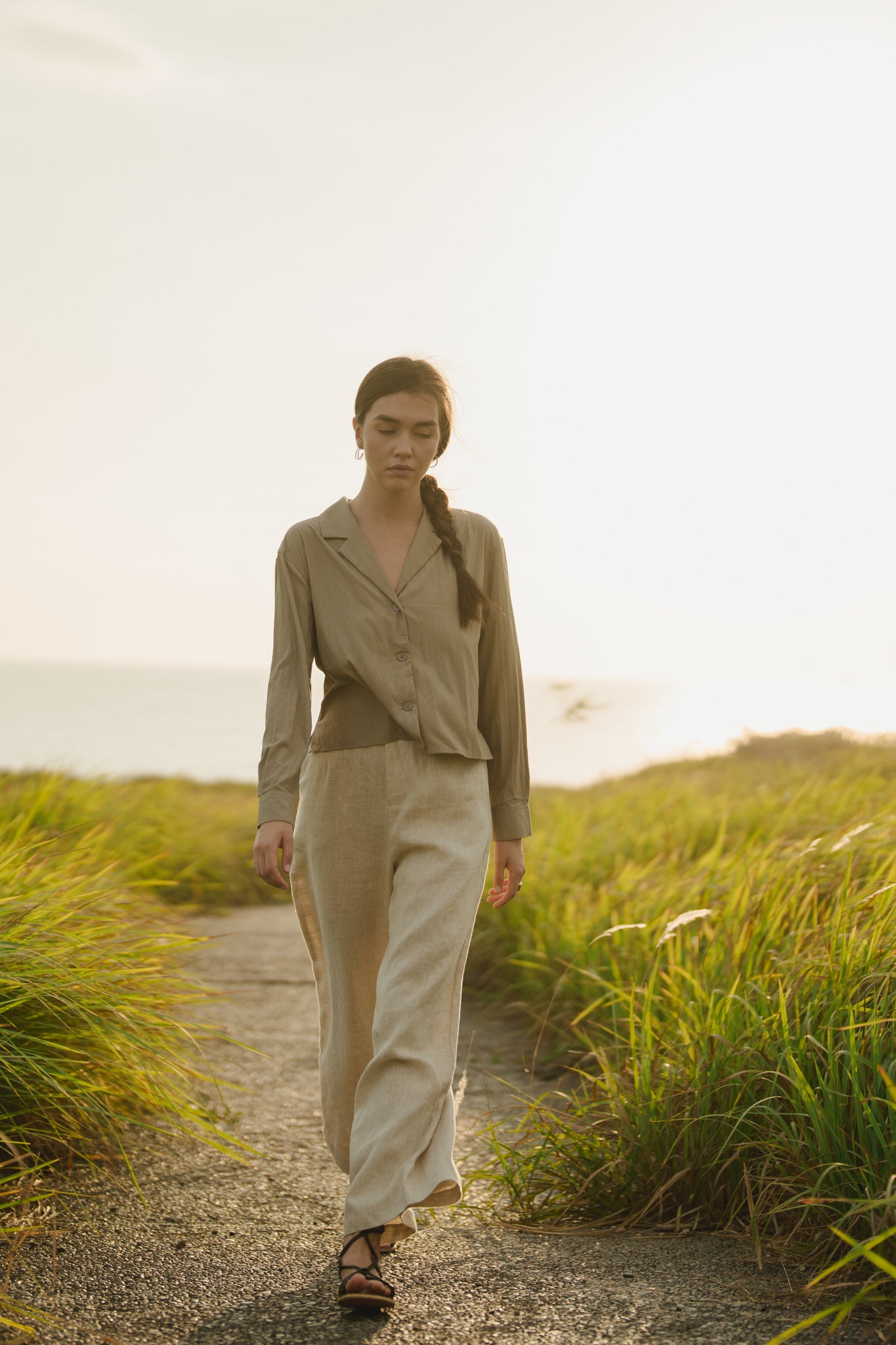 Gallery Ramie Long Trousers