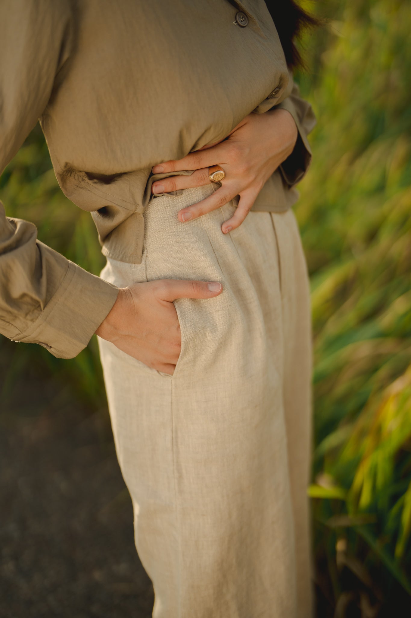 Gallery Ramie Long Trousers