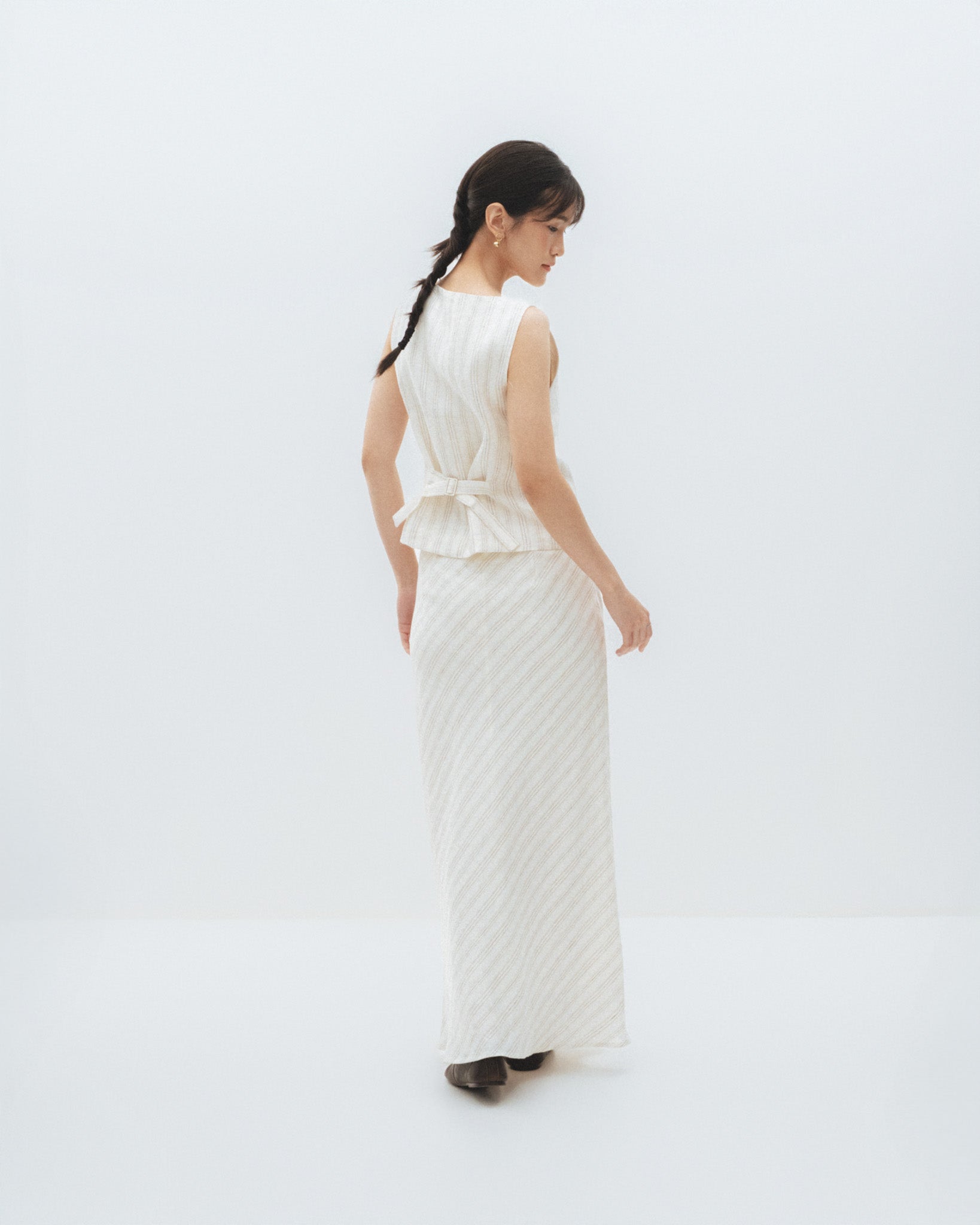 Stripe Linen Skirt
