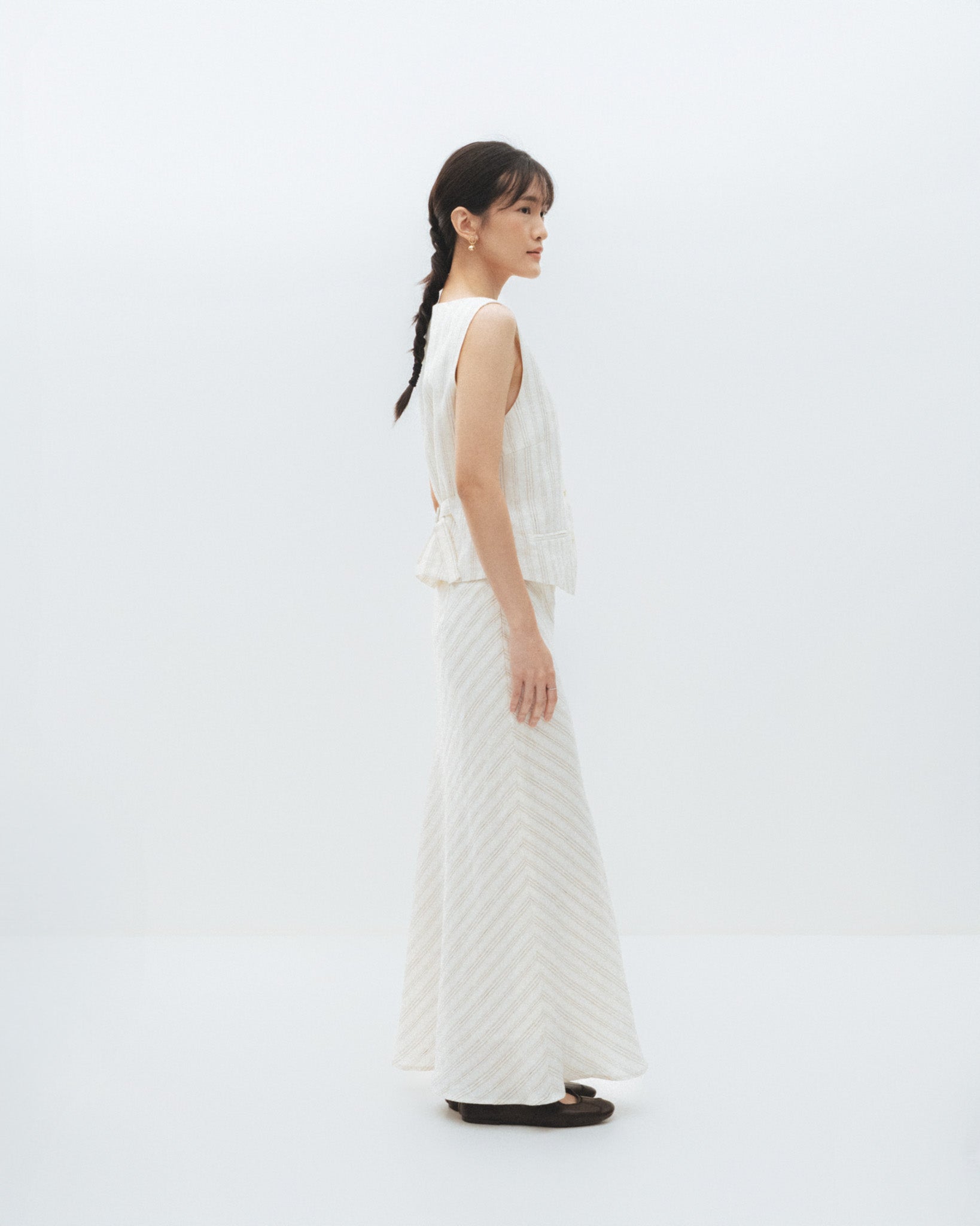 Stripe Linen Skirt