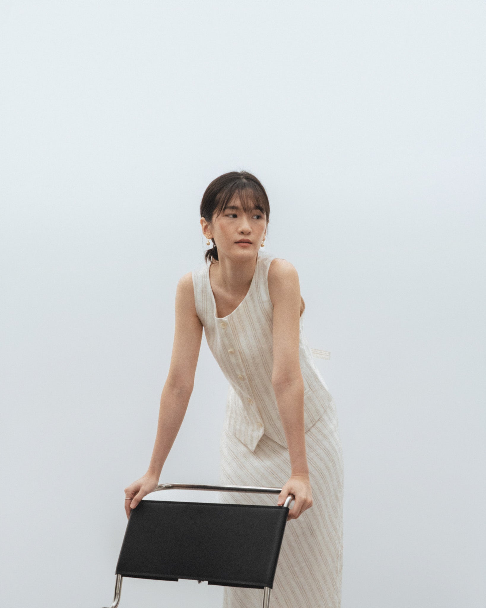 Stripe Linen Vest