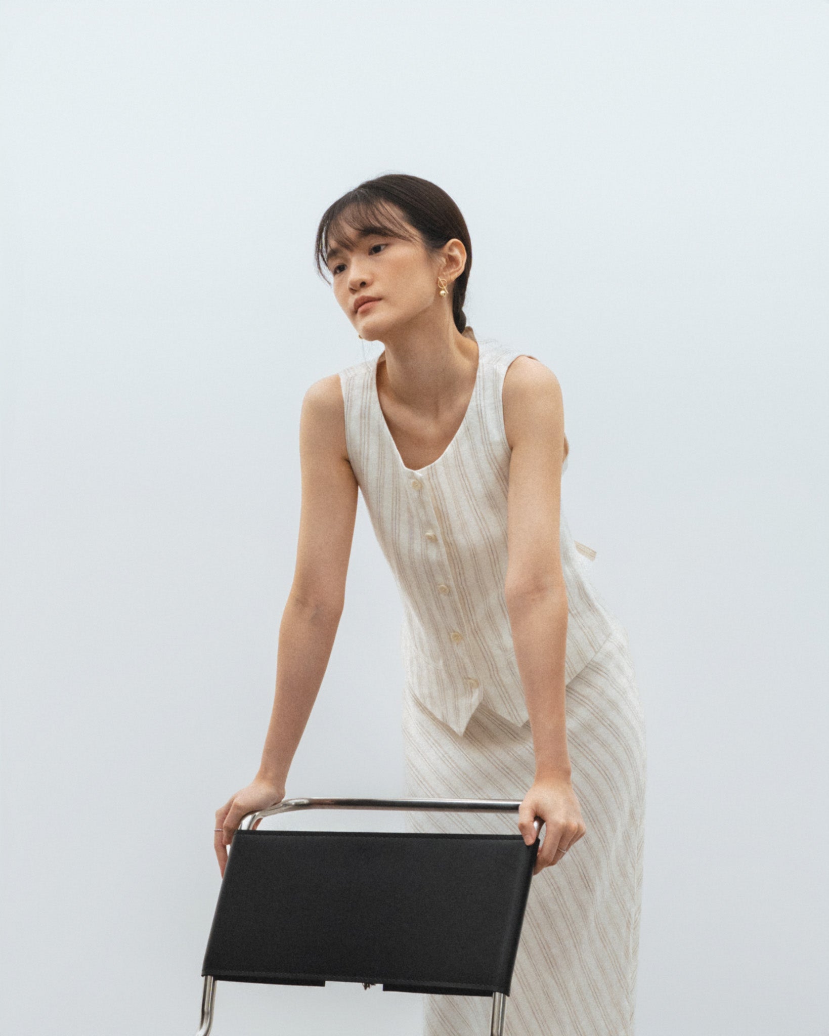 Stripe Linen Skirt