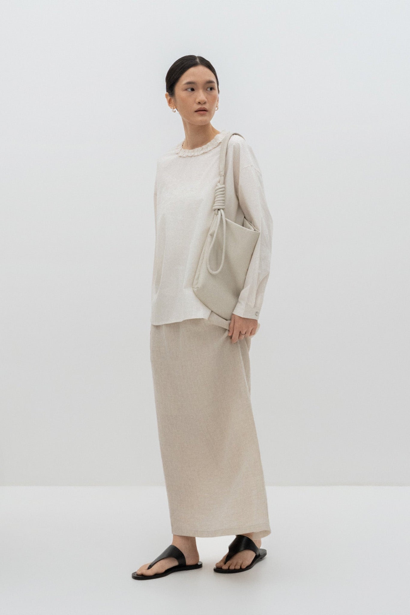Linen Midi Skirt
