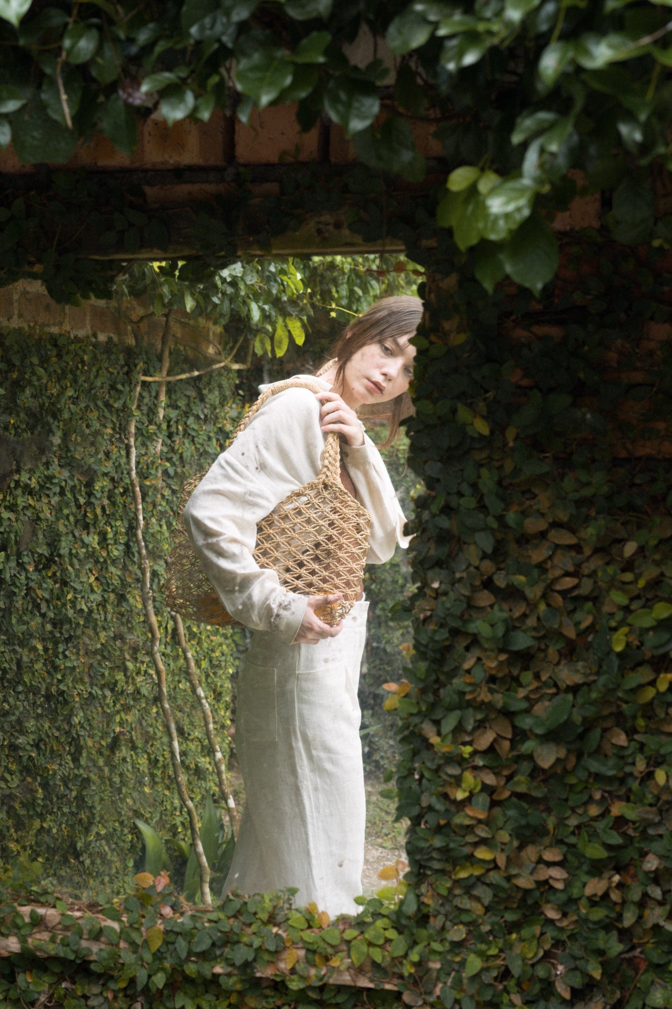 Wide Leg Ramie Trousers