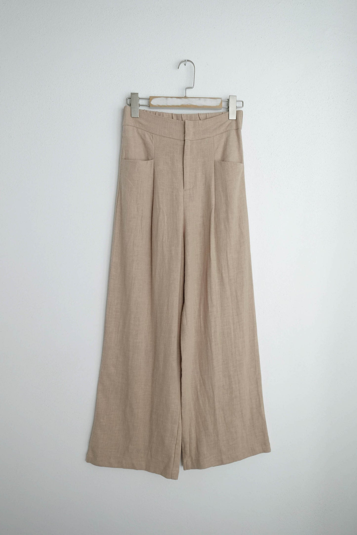 Wide Leg Ramie Trousers