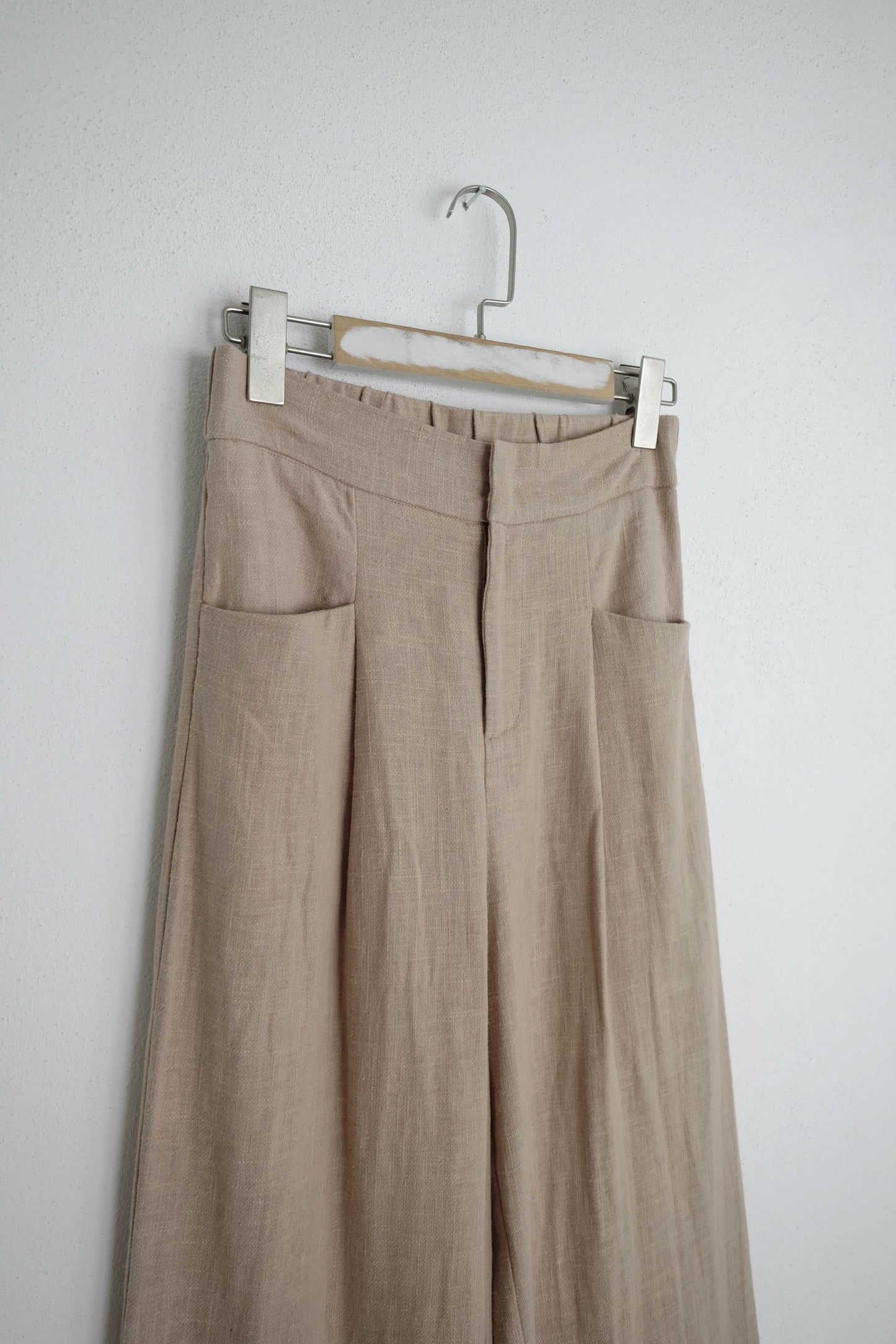 Wide Leg Ramie Trousers