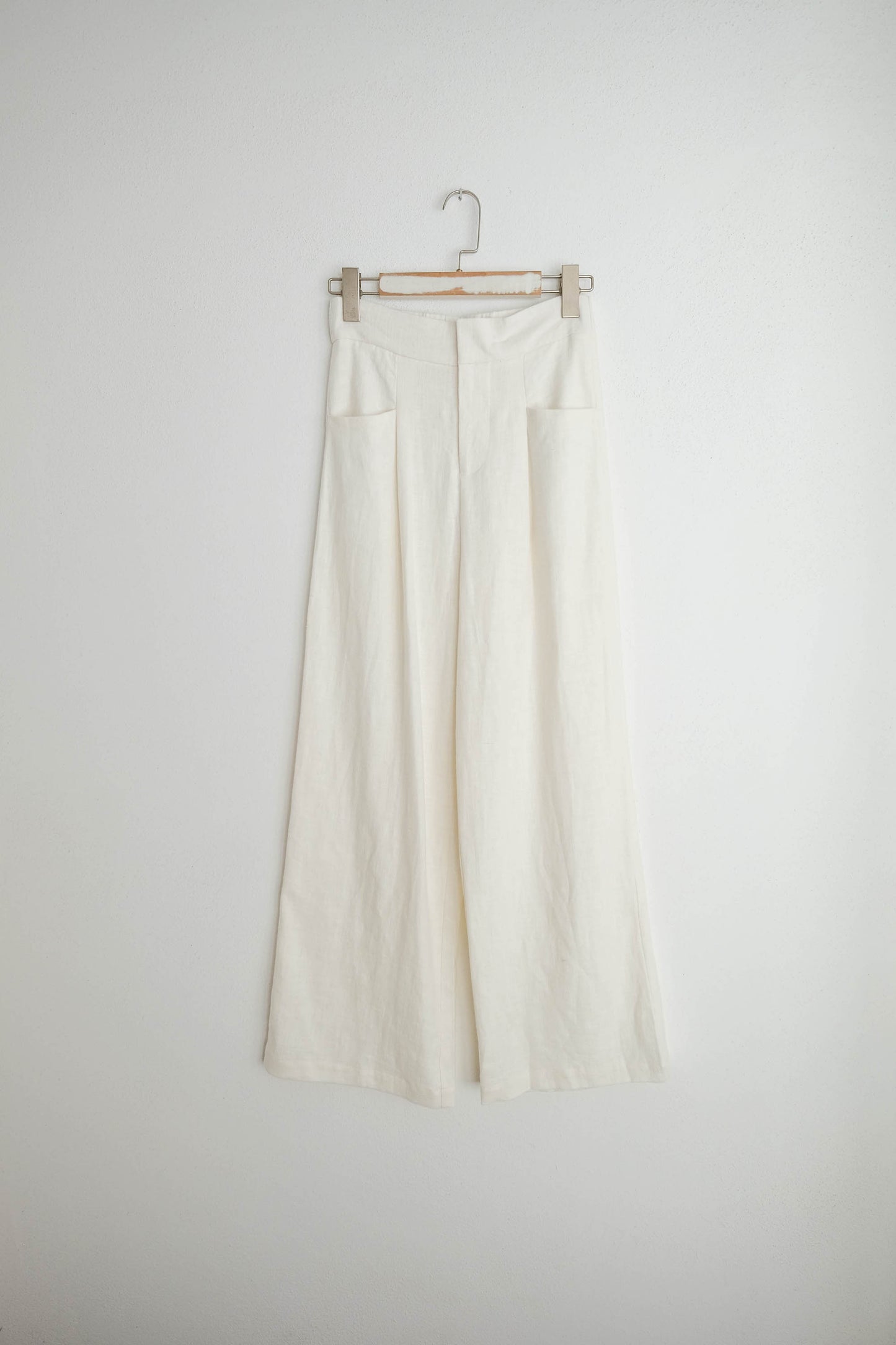 Wide Leg Ramie Trousers